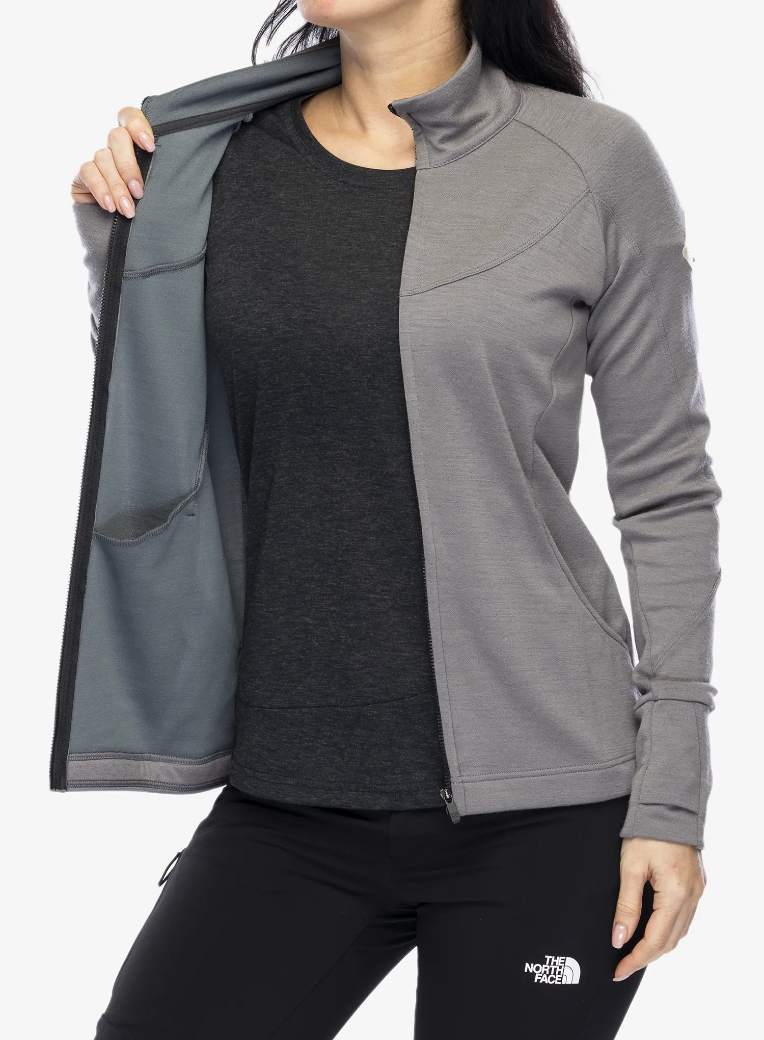 Ženska dukserica Sensor Merino Upper Fleece Full Zip - grey