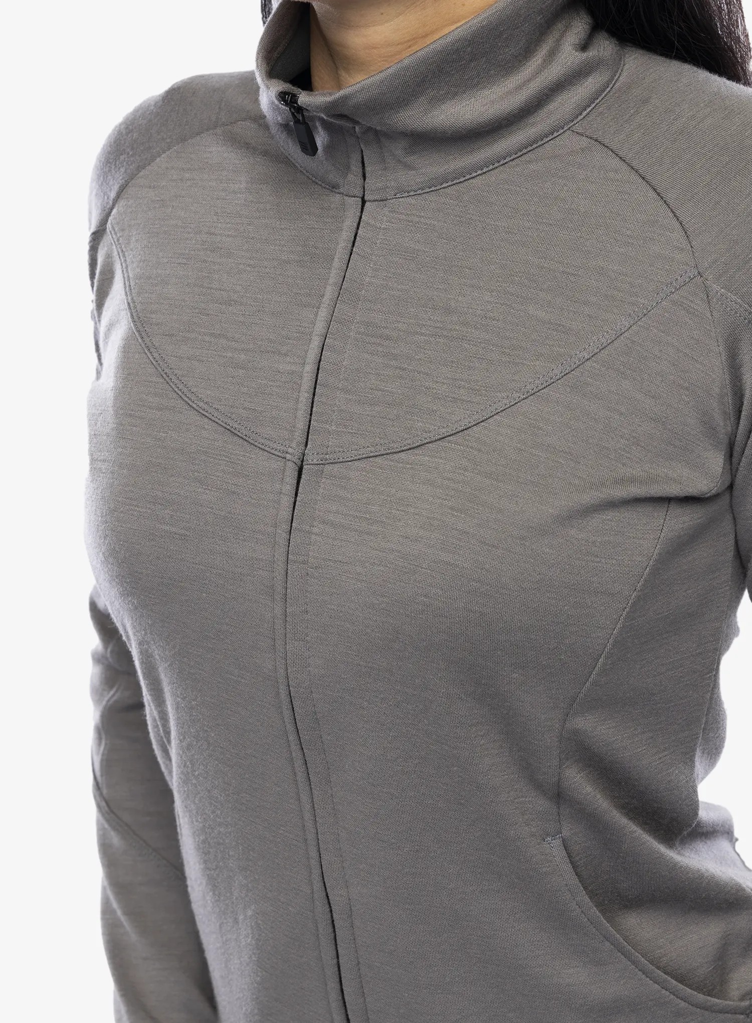 Ženska dukserica Sensor Merino Upper Fleece Full Zip - grey