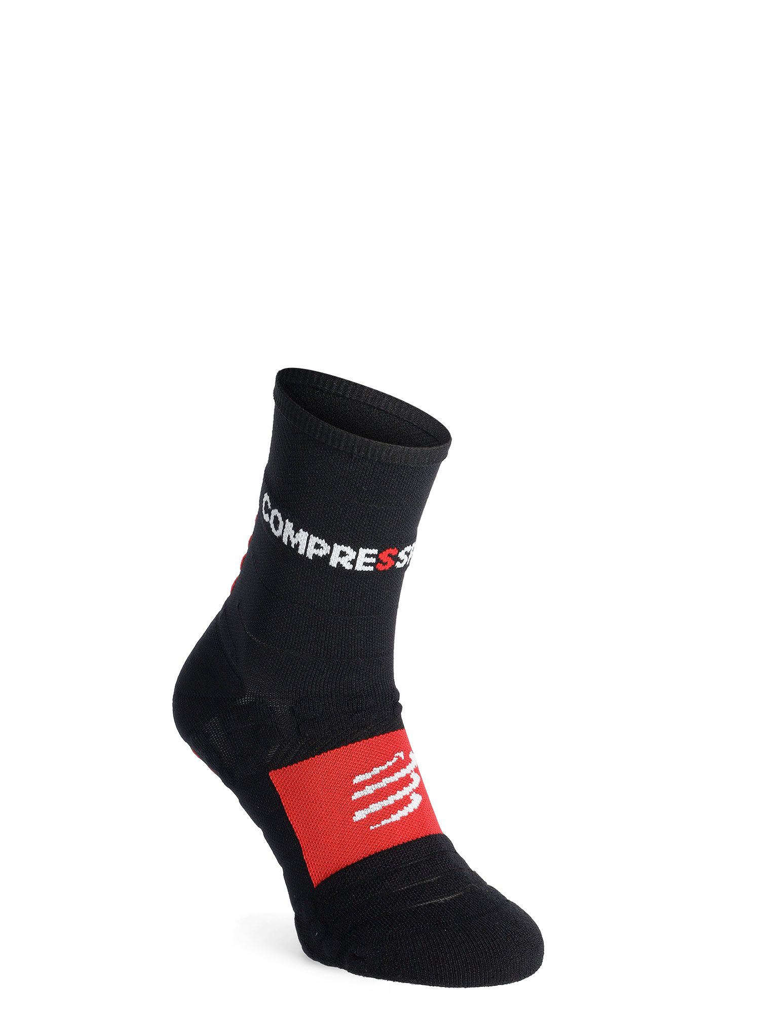Čarape za trčanje Compressport Pro Racing Socks Winter Run - black/high risk red