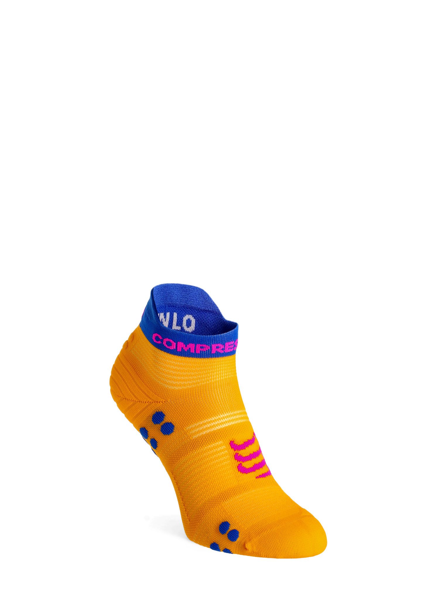 Čarape za trčanje Compressport Pro Racing Socks v4.0 Run Low - saffron/dazz blue