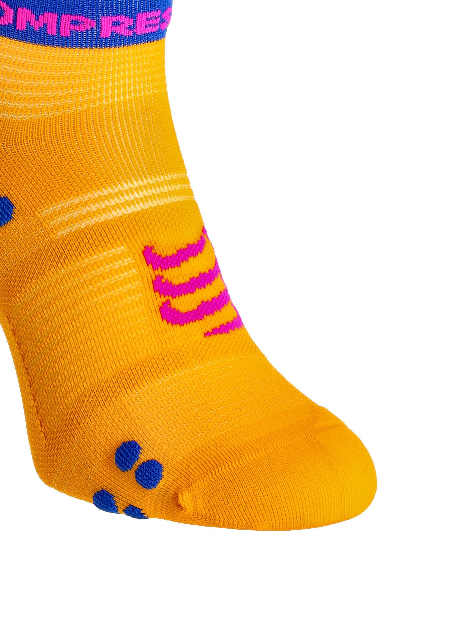 Čarape za trčanje Compressport Pro Racing Socks v4.0 Run Low - saffron/dazz blue