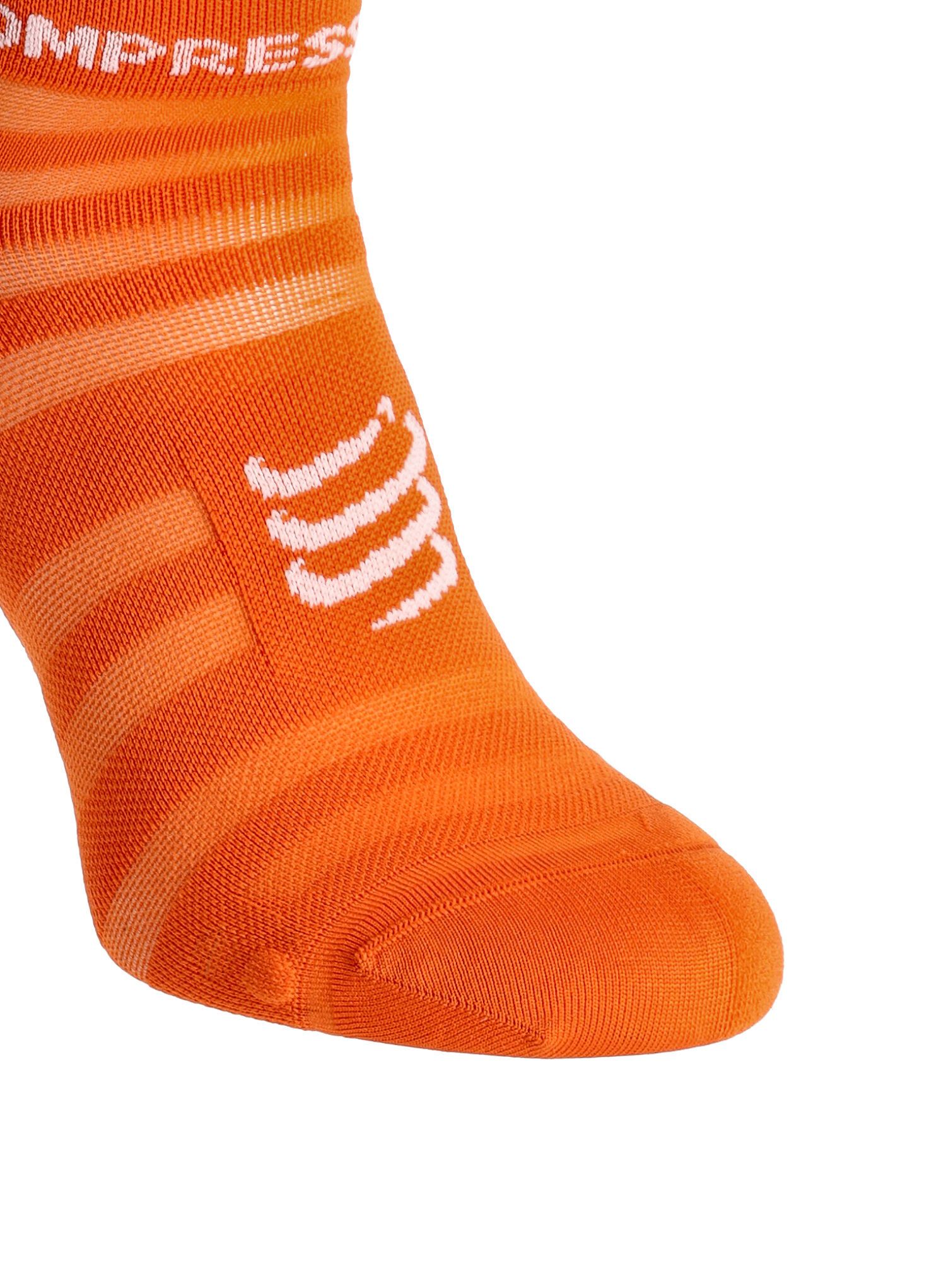 Čarape za trčanje Compressport Pro Racing Socks v4.0 Ultralight Run Low - fire/white