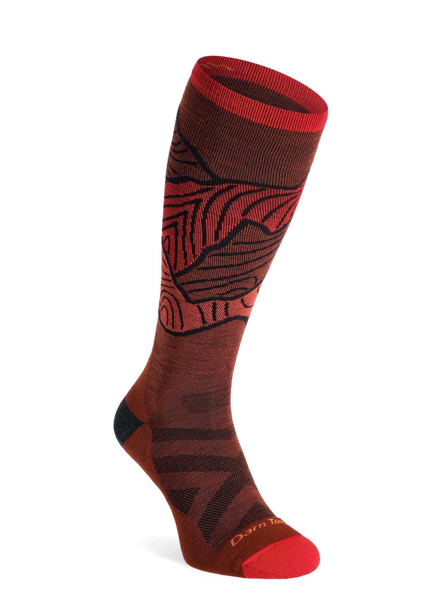 Skijaške čarape Darn Tough Titan OTC Lightweight with Cushion - fireball
