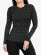 Ženska termoaktivna dukserica SmartWool Merino 250 Baselayer Crew - black digi snow
