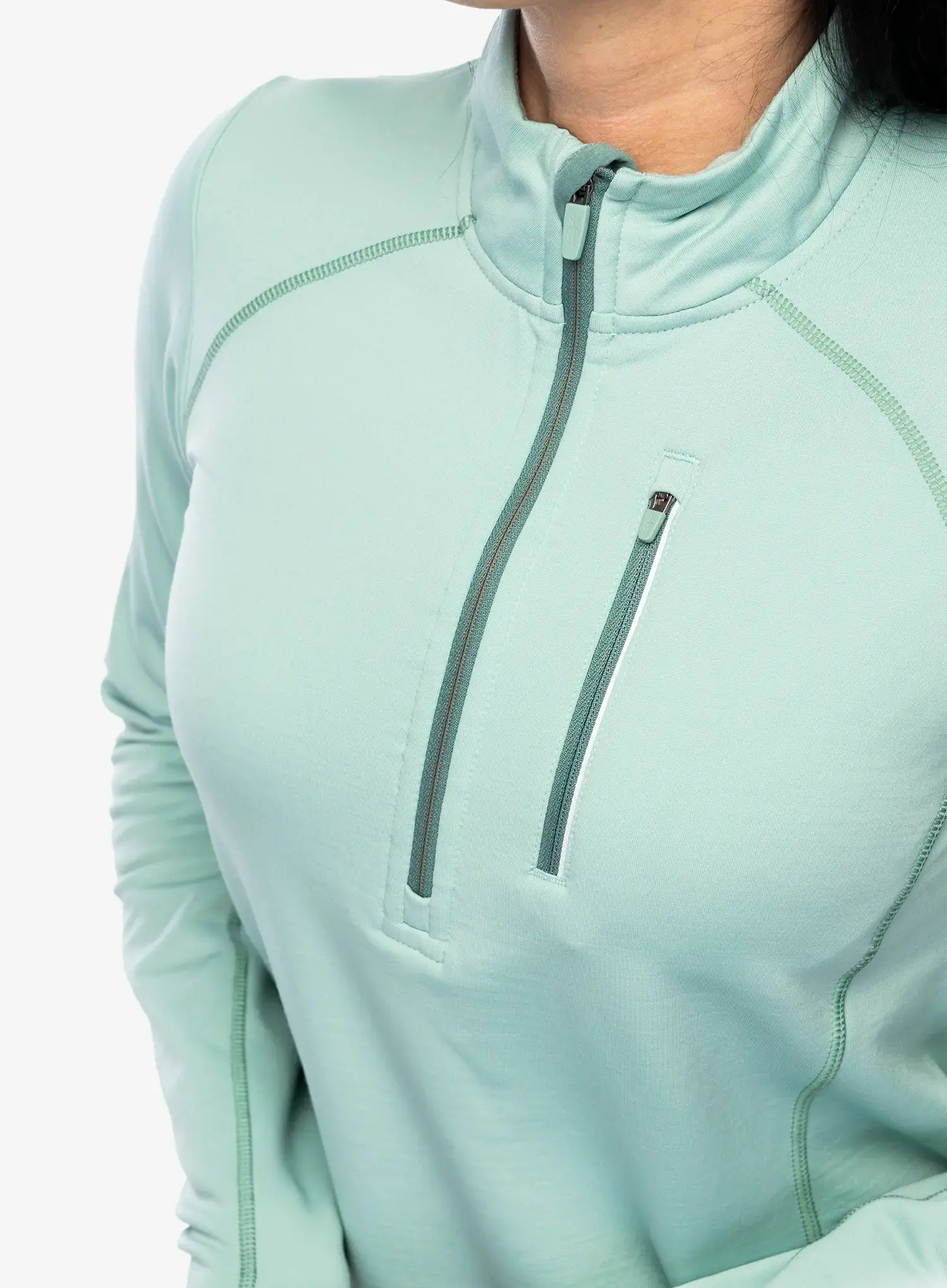 Ženska dukserica Smartwool Active Fleece 1/2 Zip - arctic green