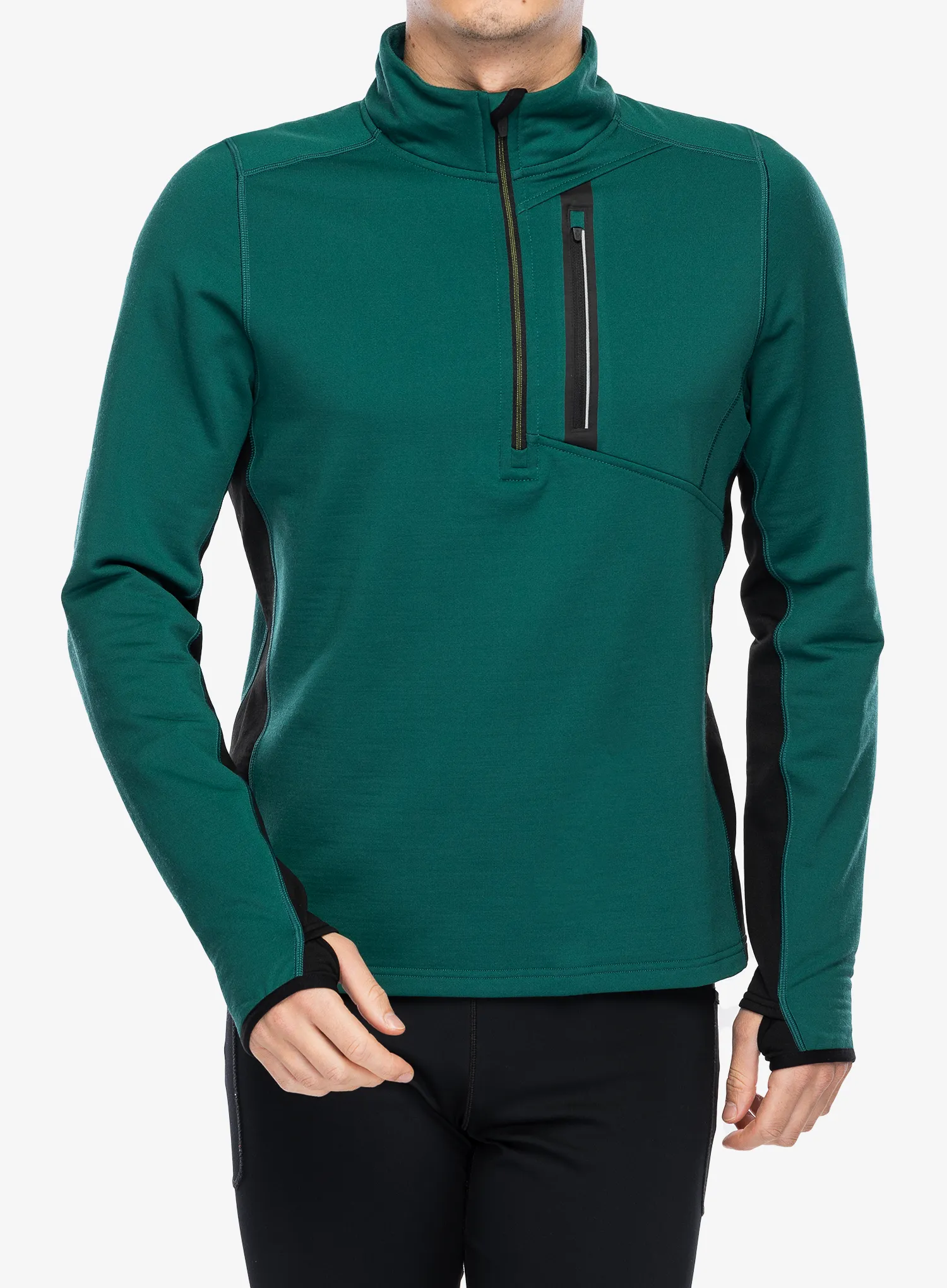 Dukserica Smartwool Active Fleece 1/2 Zip - evergreen