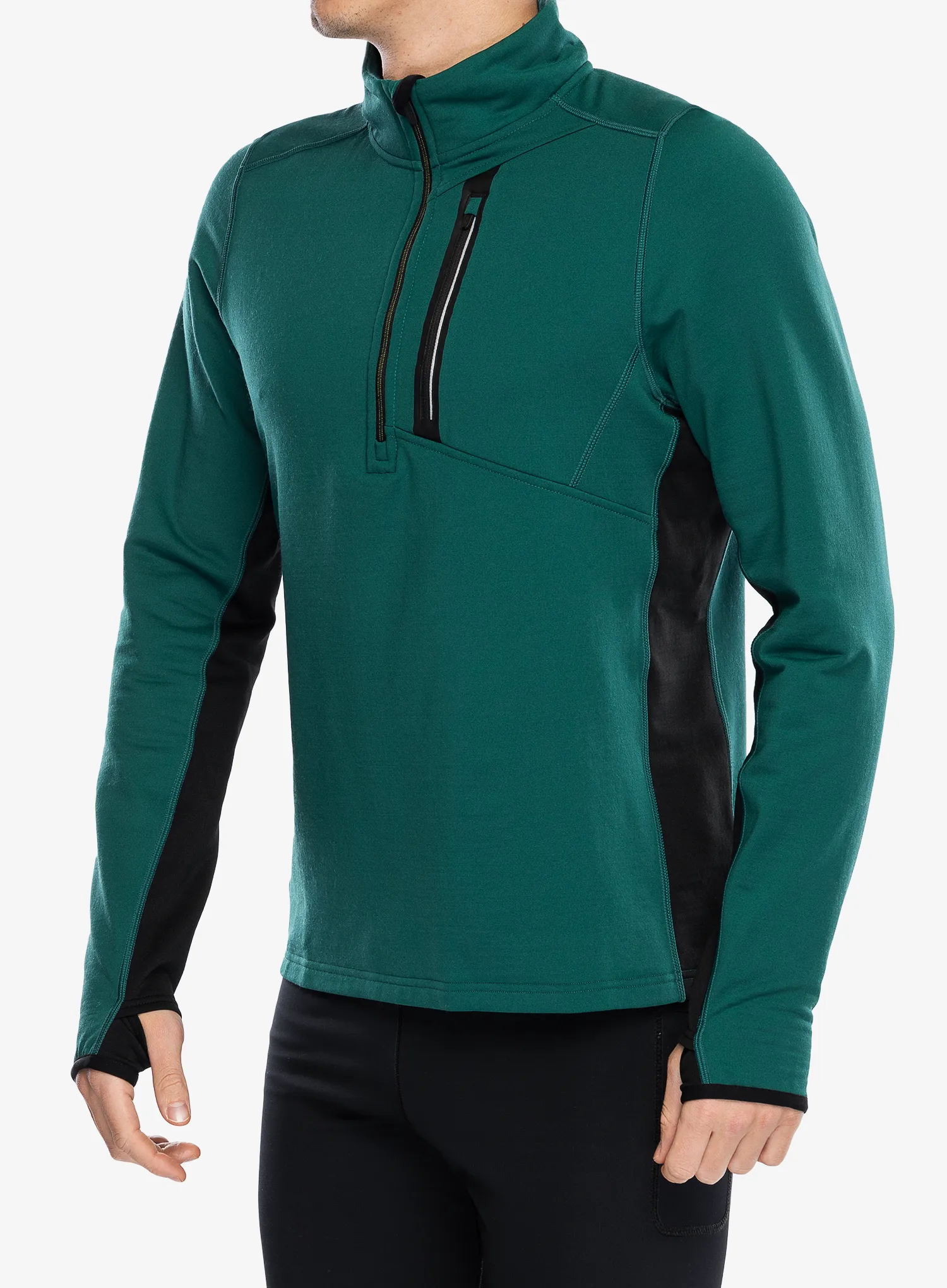 Dukserica Smartwool Active Fleece 1/2 Zip - evergreen