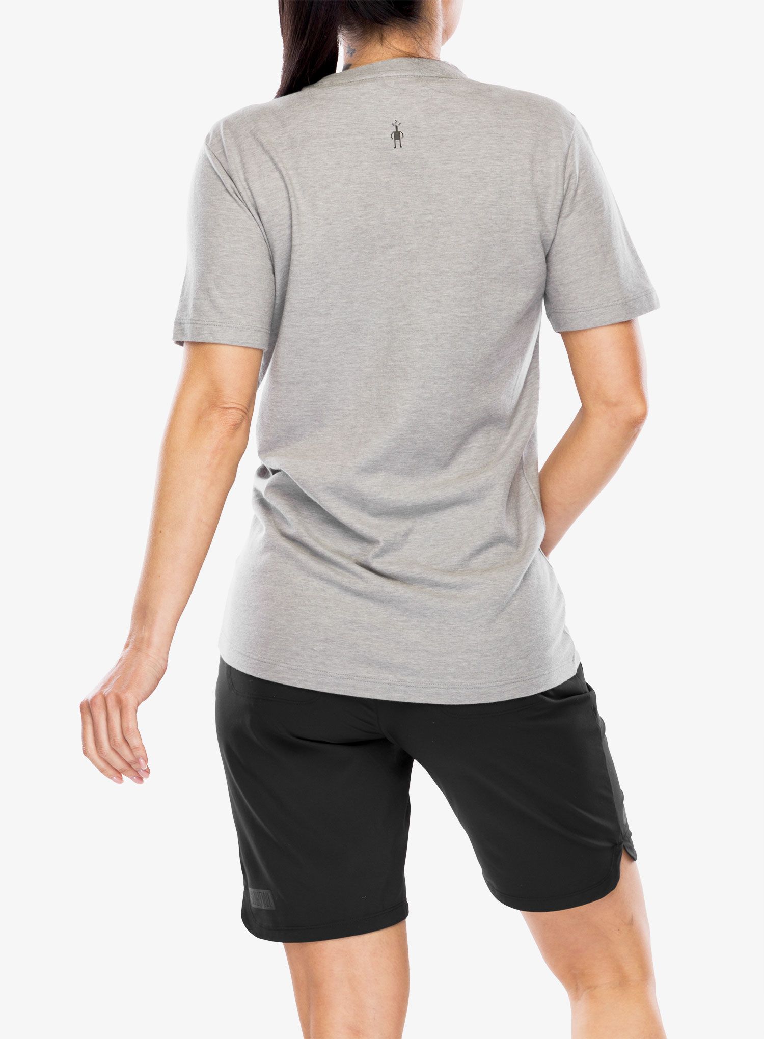 Majica s tiskom Smartwool Bear Label Graphic Short Sleeve Tee - light gray heather