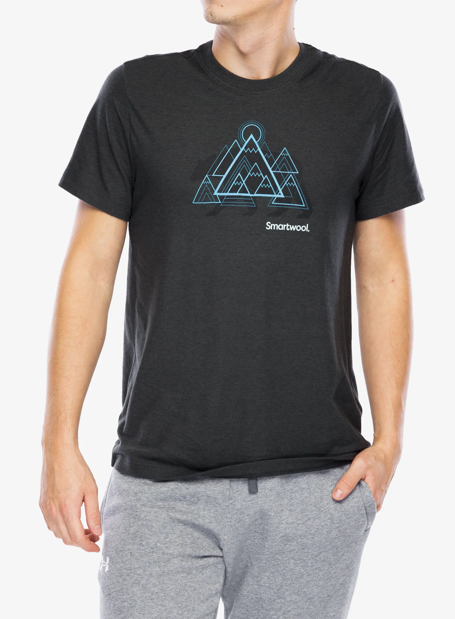 Majica s tiskom Smartwool Bear Range Graphic Short Sleeve Tee - charcoal