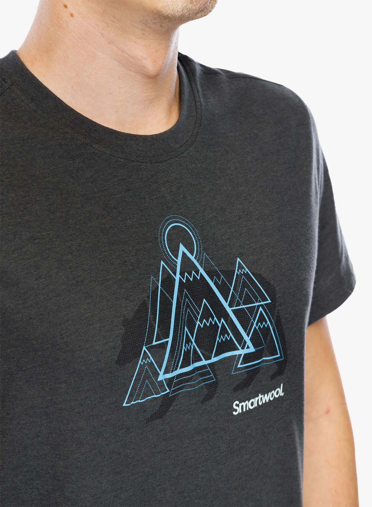Majica s tiskom Smartwool Bear Range Graphic Short Sleeve Tee - charcoal