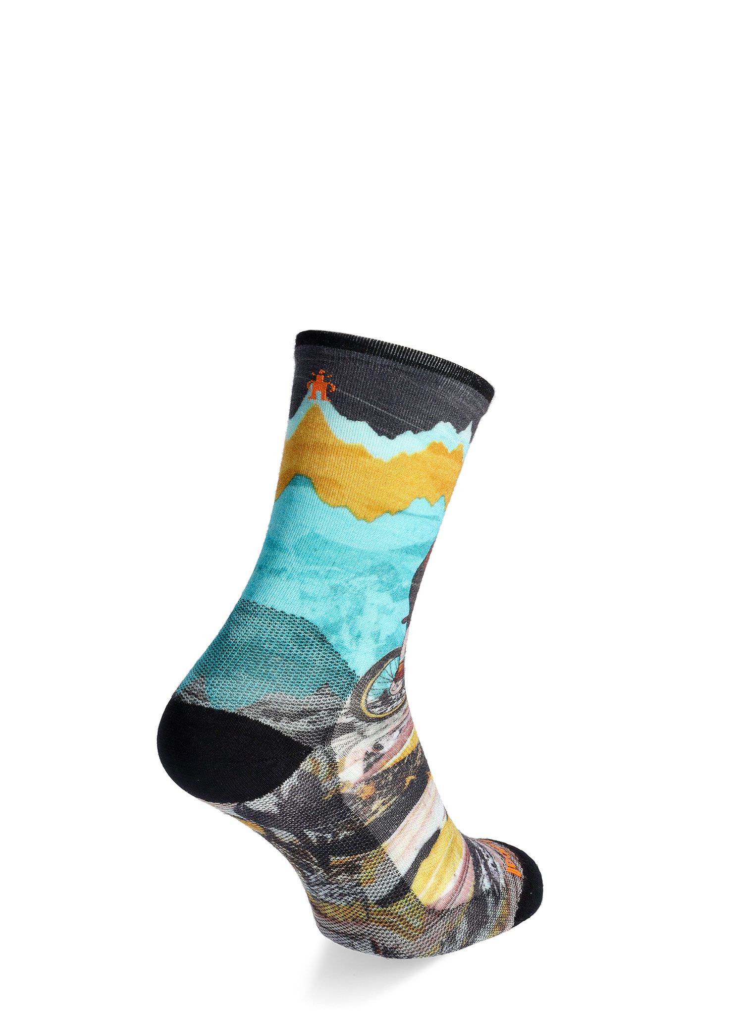 Biciklističke čarape MTB Smartwool Bike Zero Cushion Wolf Print Crew Socks - multi color