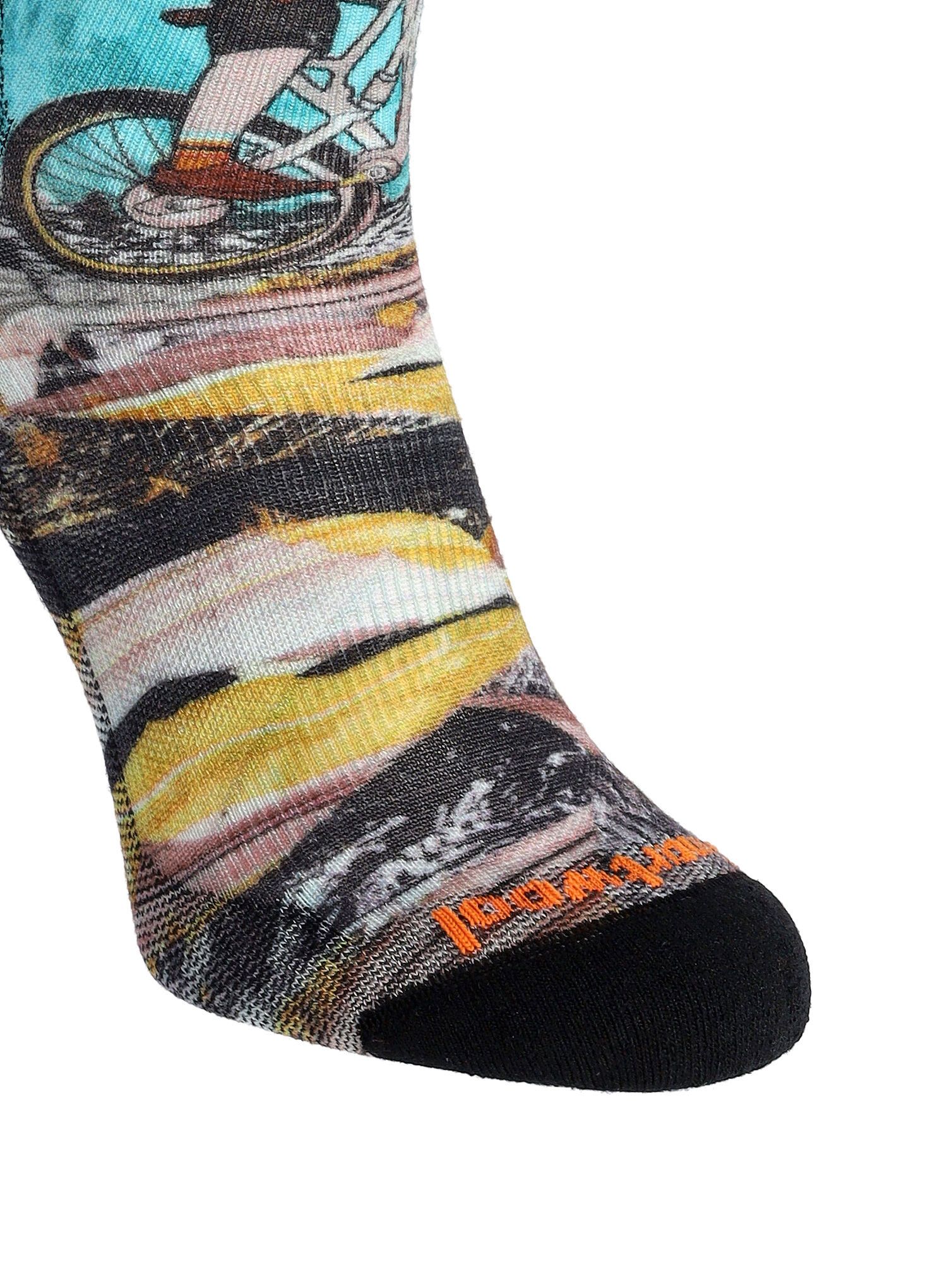 Biciklističke čarape MTB Smartwool Bike Zero Cushion Wolf Print Crew Socks - multi color
