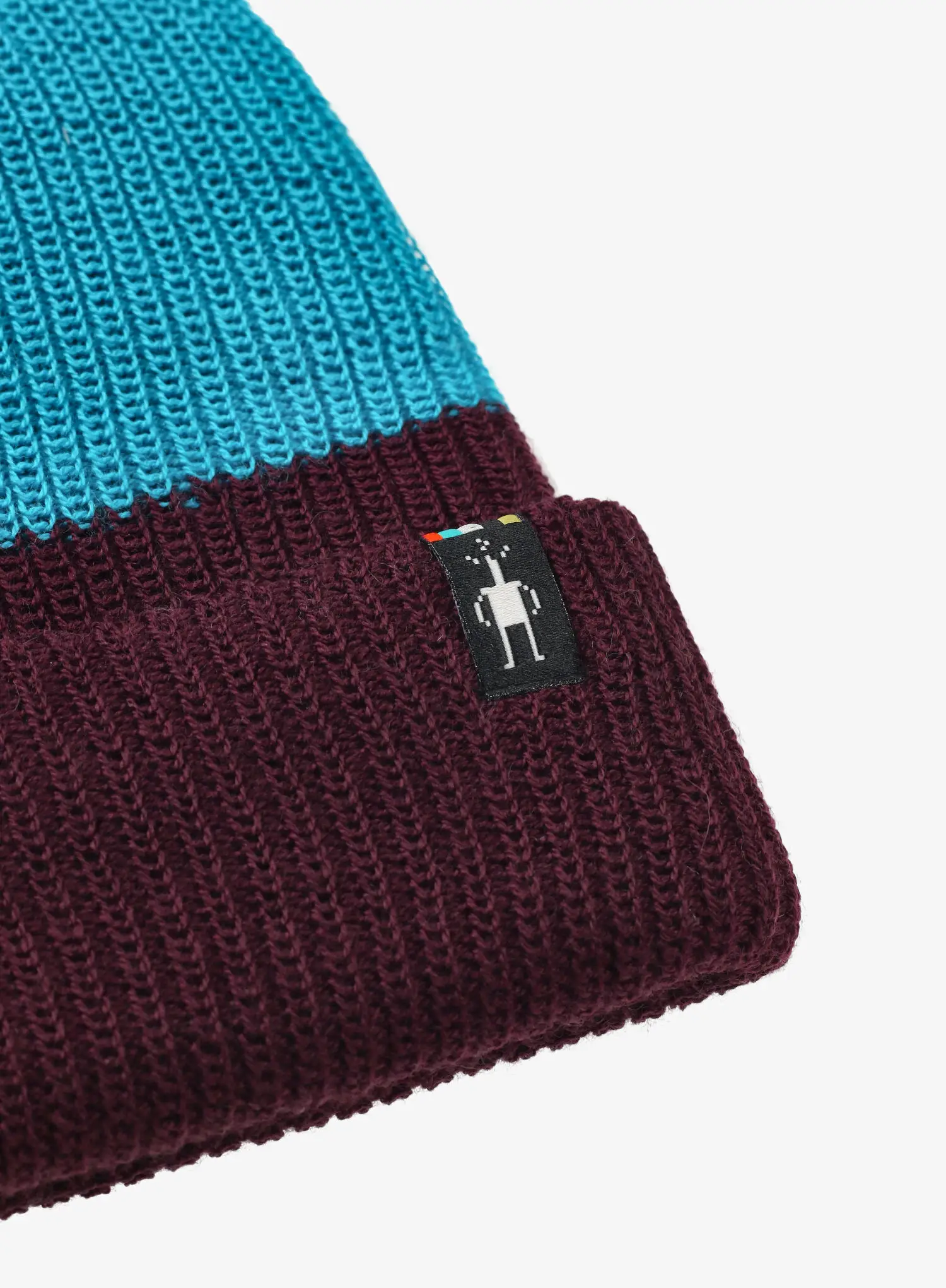 Zimska kapa Smartwool Cantar Colorblock Beanie - eggplant plaid