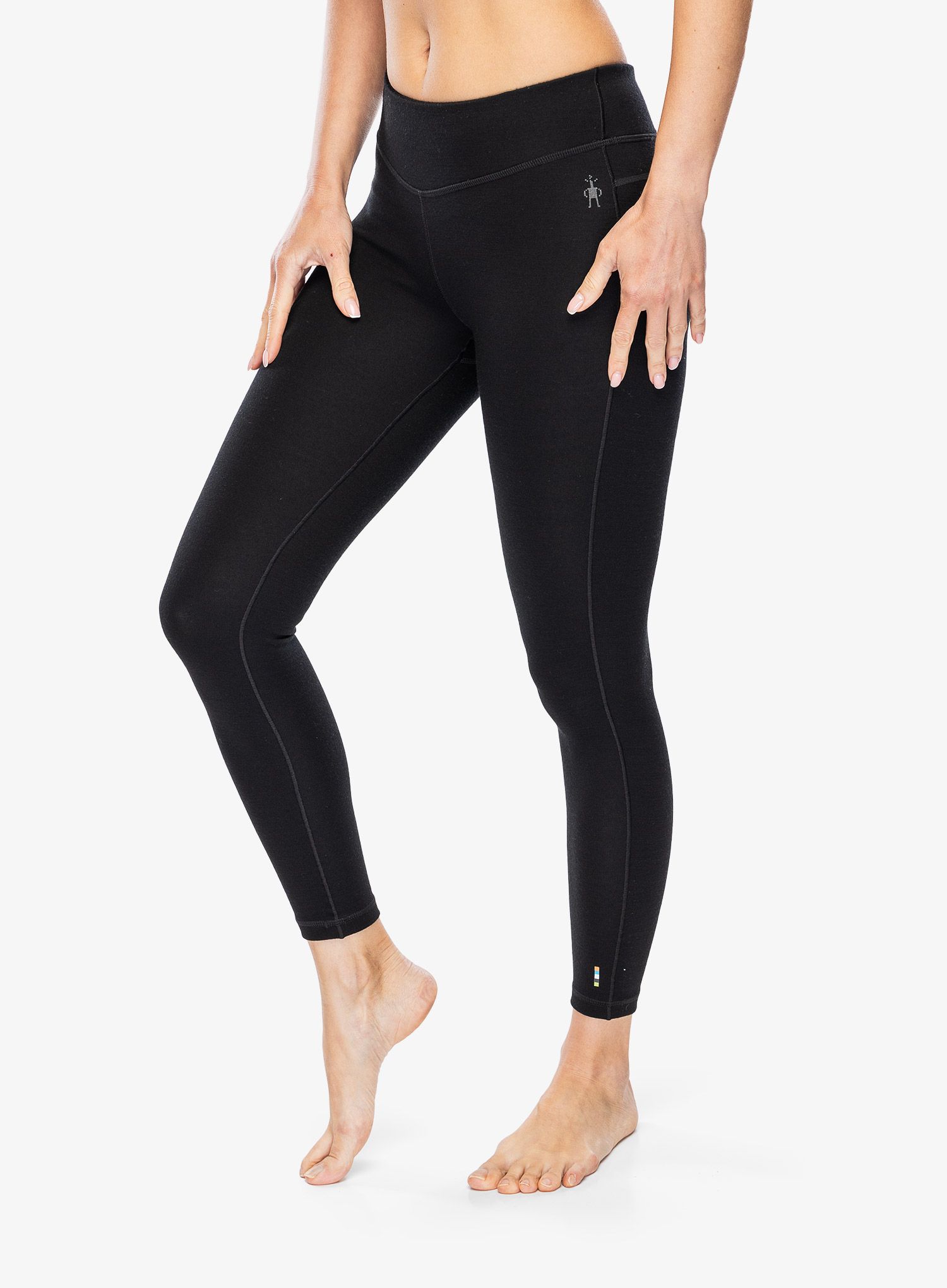 Ženske termo tajice Smartwool Classic Merino BL Bottom - black