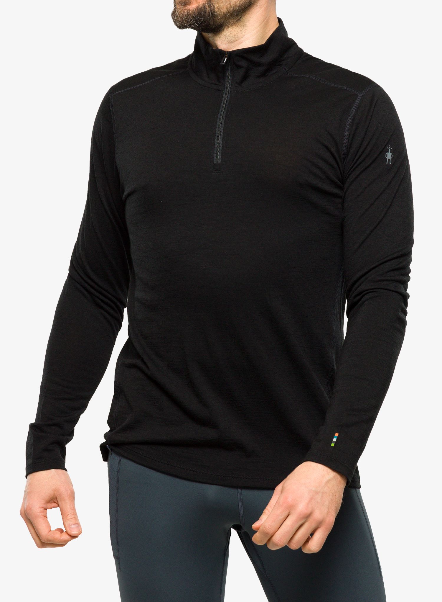Termoaktivna dukserica Smartwool Classic Merino Base Layer 1/4 Zip Boxed - black
