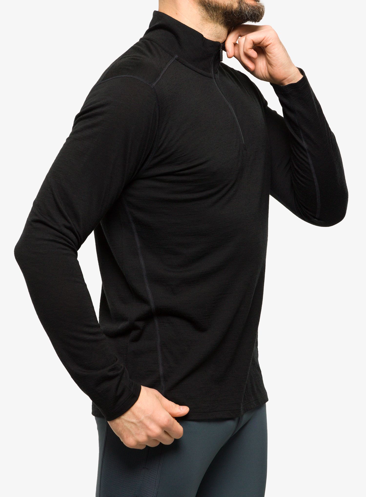 Termoaktivna dukserica Smartwool Classic Merino Base Layer 1/4 Zip Boxed - black