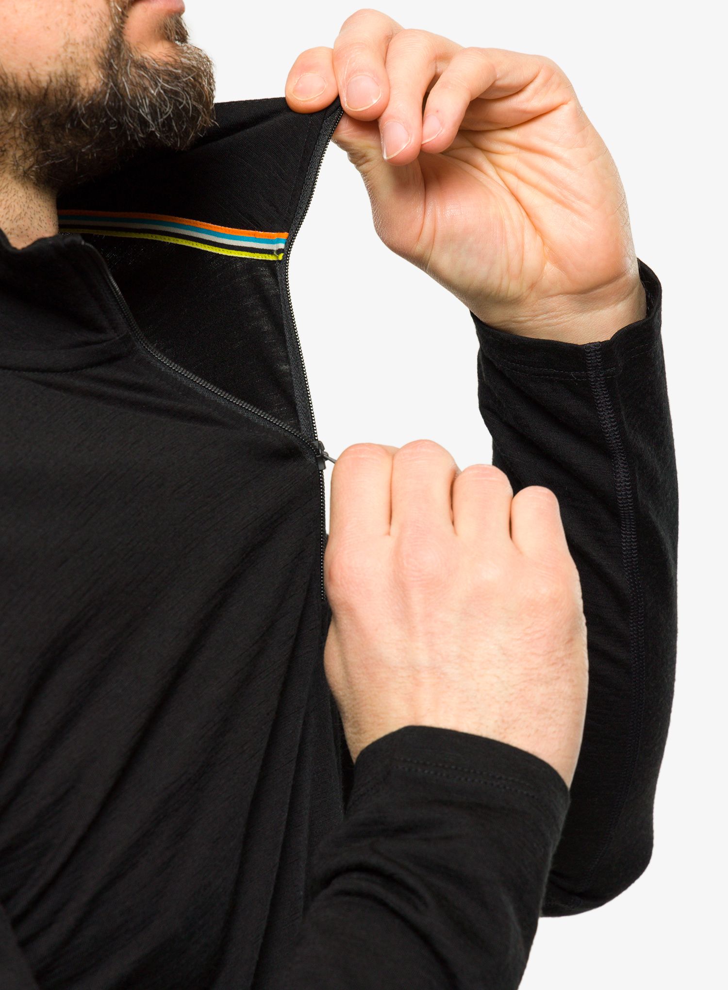 Termoaktivna dukserica Smartwool Classic Merino Base Layer 1/4 Zip Boxed - black
