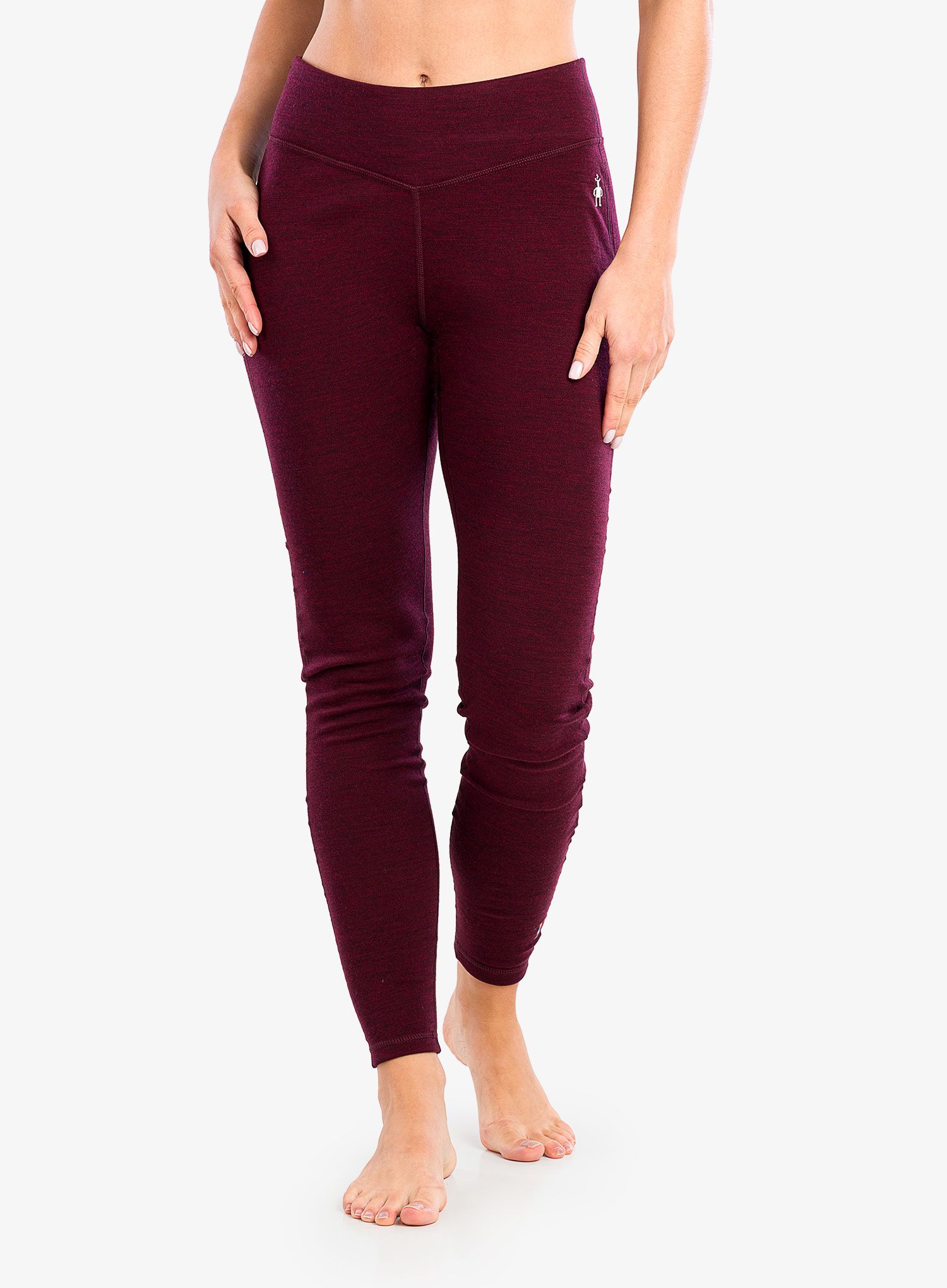 Ženske termo tajice Smartwool Classic Thermal Merino Base Layer Bottom Boxed - black cherry heather