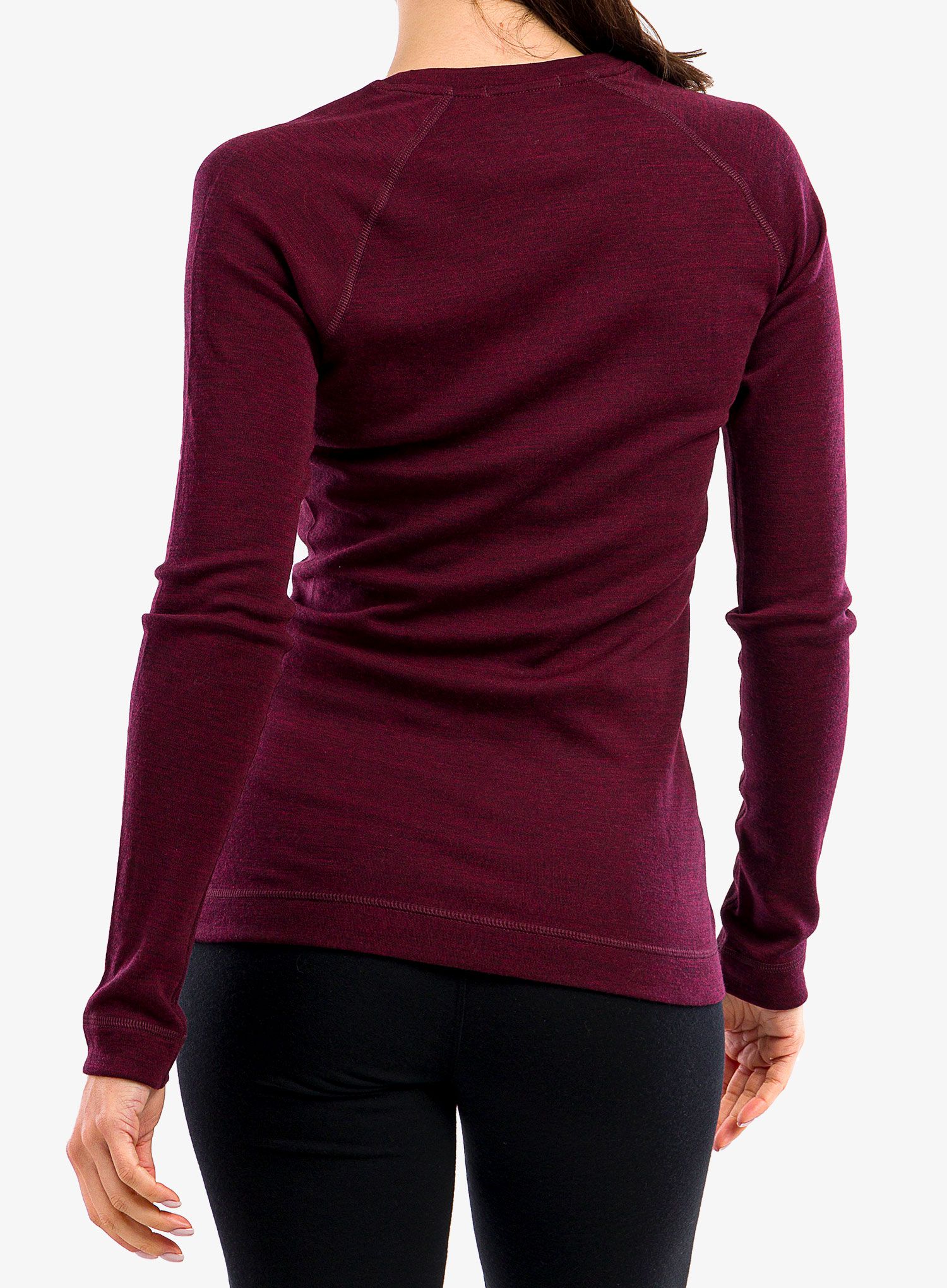 Termoaktivna dukserica Smartwool Classic Thermal Merino Base Layer Crew Boxed - black cherry heather