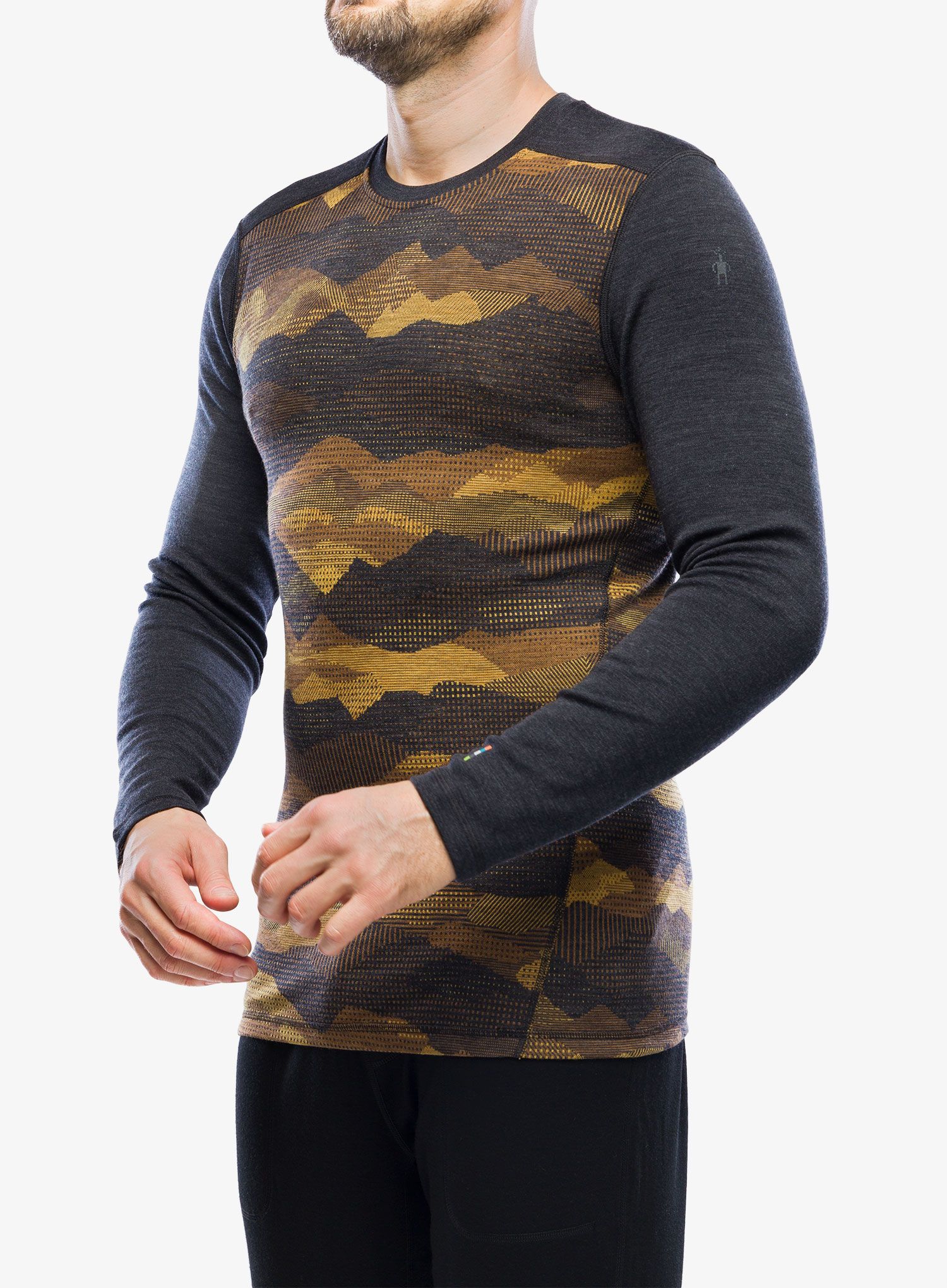Termoaktivna dukserica  Smartwool Classic Thermal Merino Base Layer Crew Boxed - charcoal mtn