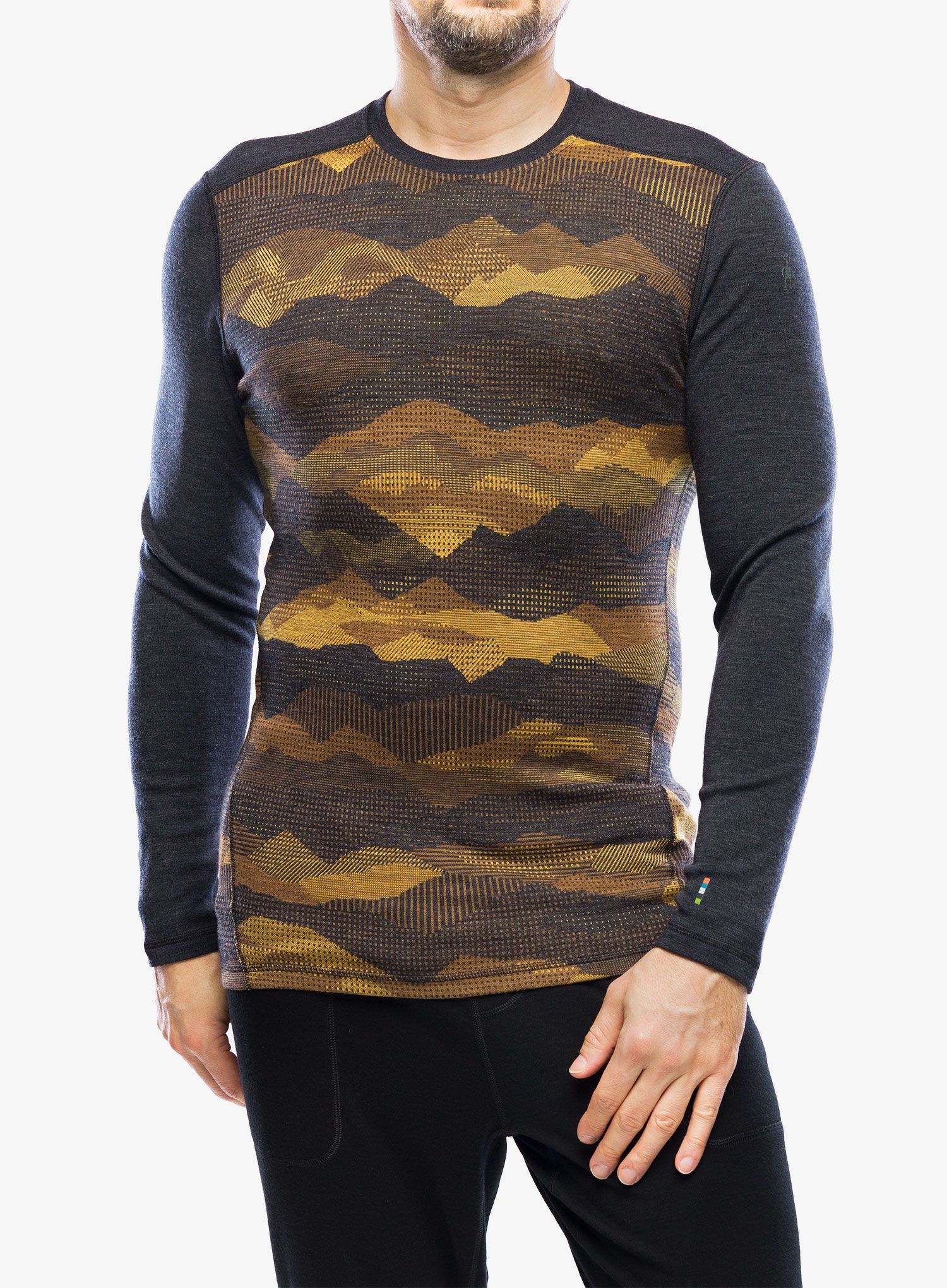 Termoaktivna dukserica  Smartwool Classic Thermal Merino Base Layer Crew Boxed - charcoal mtn
