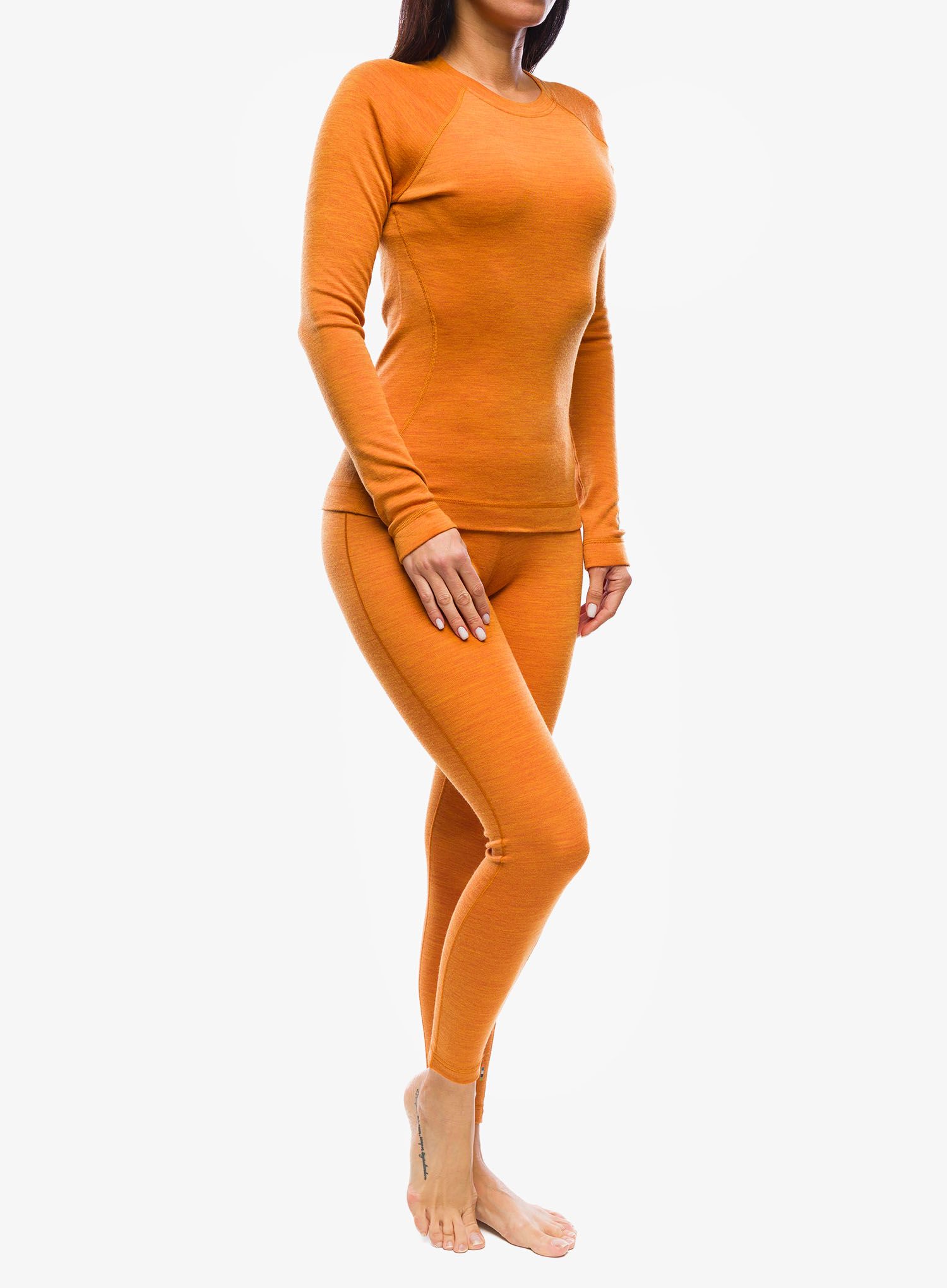 Ženska dukserica Smartwool Classic Thermal Merino Base Layer Crew Boxed - marmalade heather