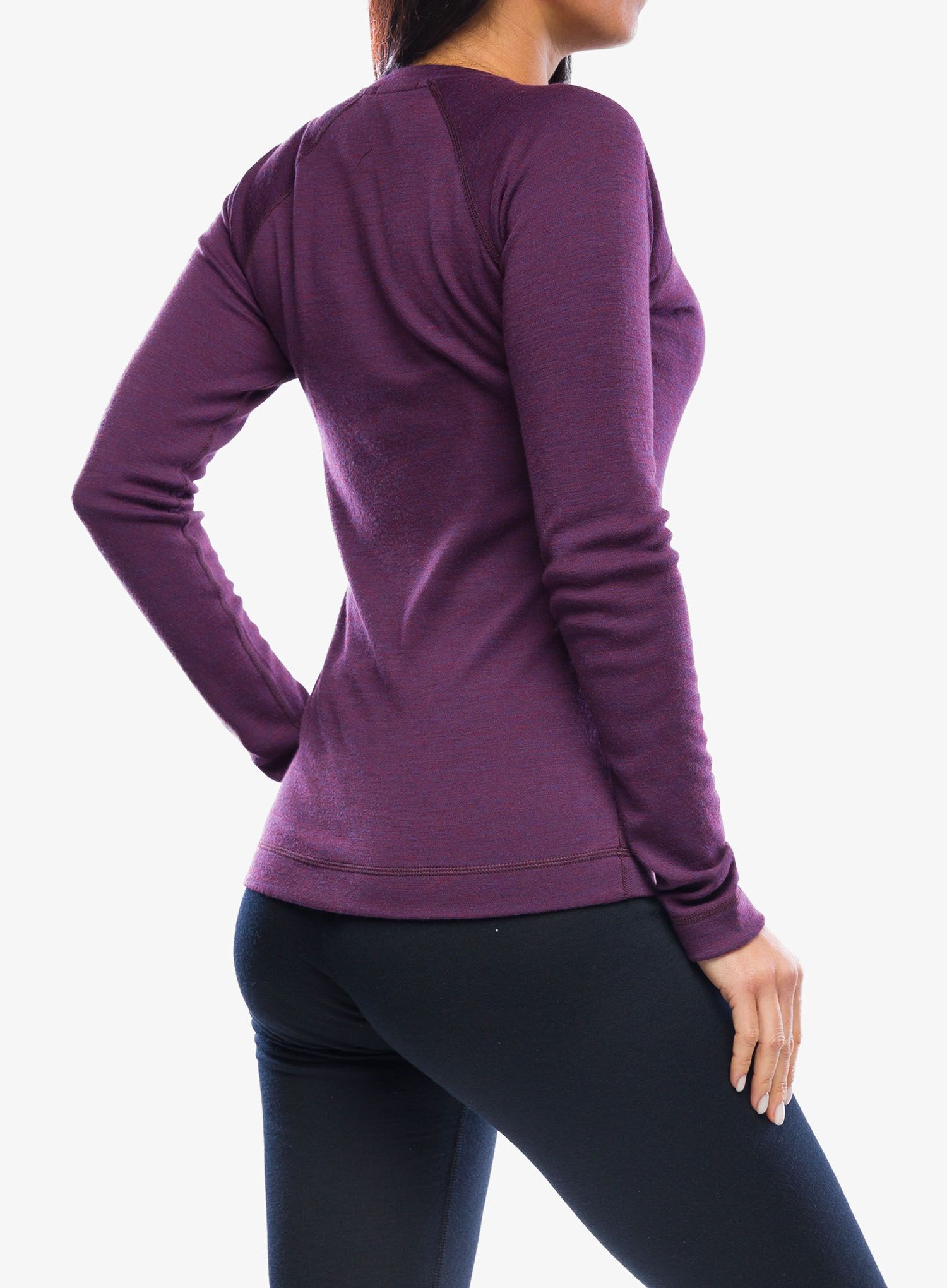 Ženska dukserica Smartwool Classic Thermal Merino Base Layer Crew Boxed - purple iris heather