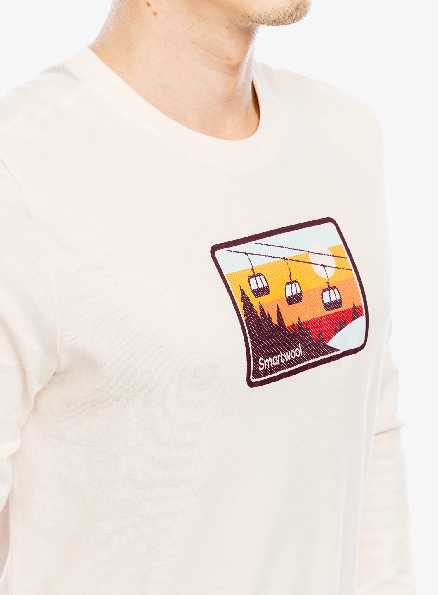 Dukserica Smartwool Gondola Ride Graphic Long Sleeve Tee - almond