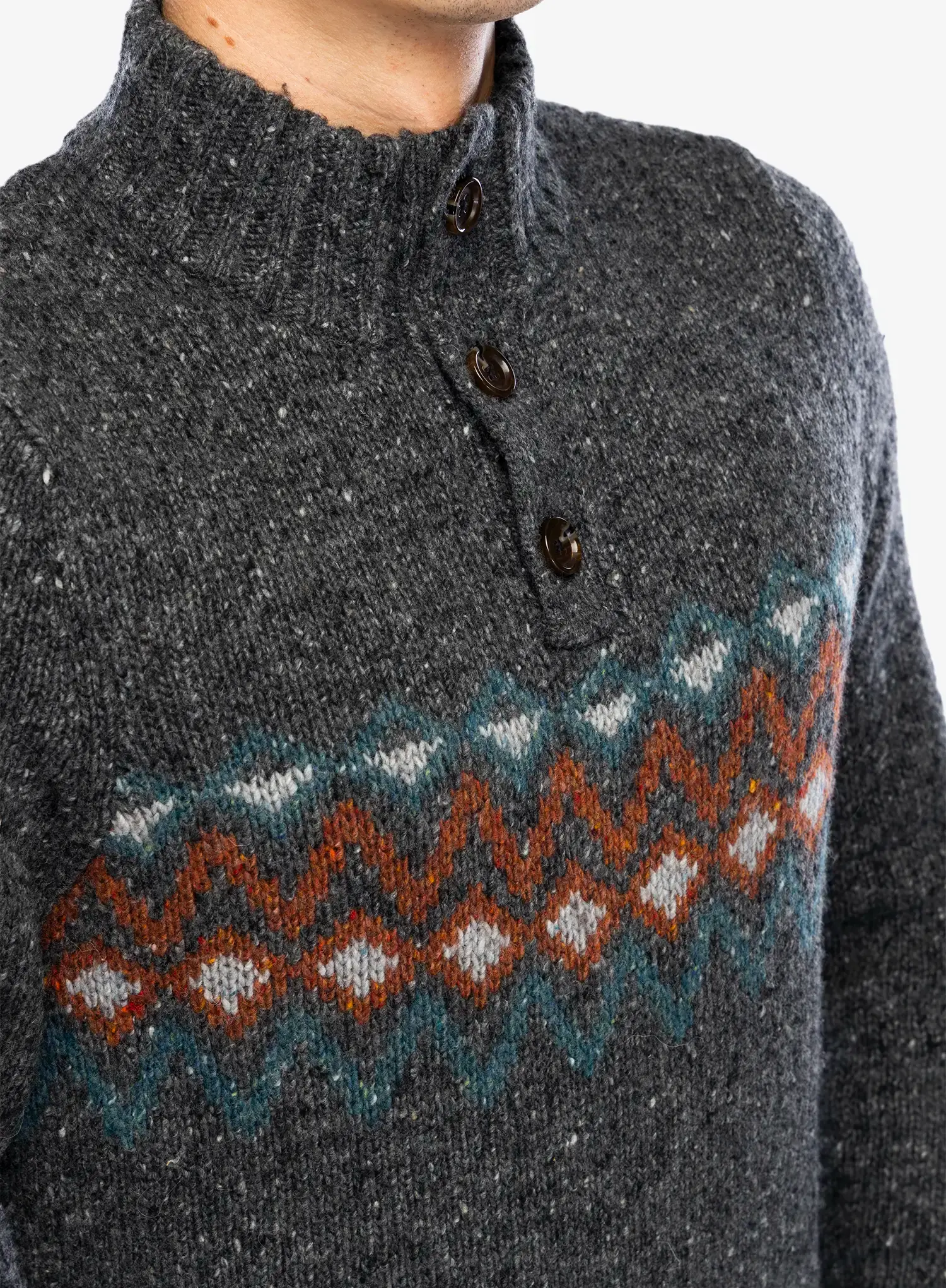 Vuneni džemper Smartwool Heavy Henley Sweater - charcoal heather