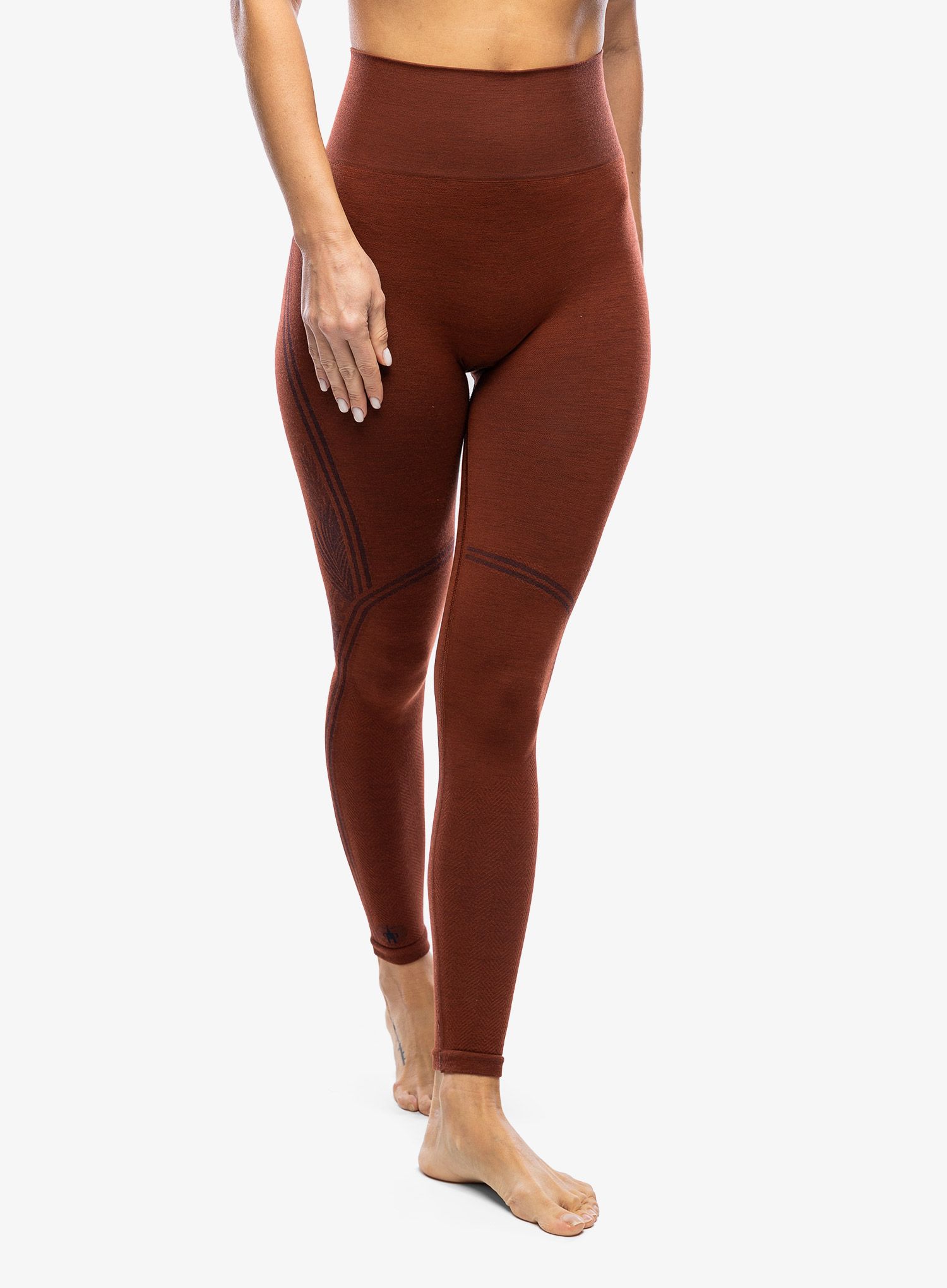 Ženske tajice Smartwool Intraknit Active Base Layer Bottom - pecan brown
