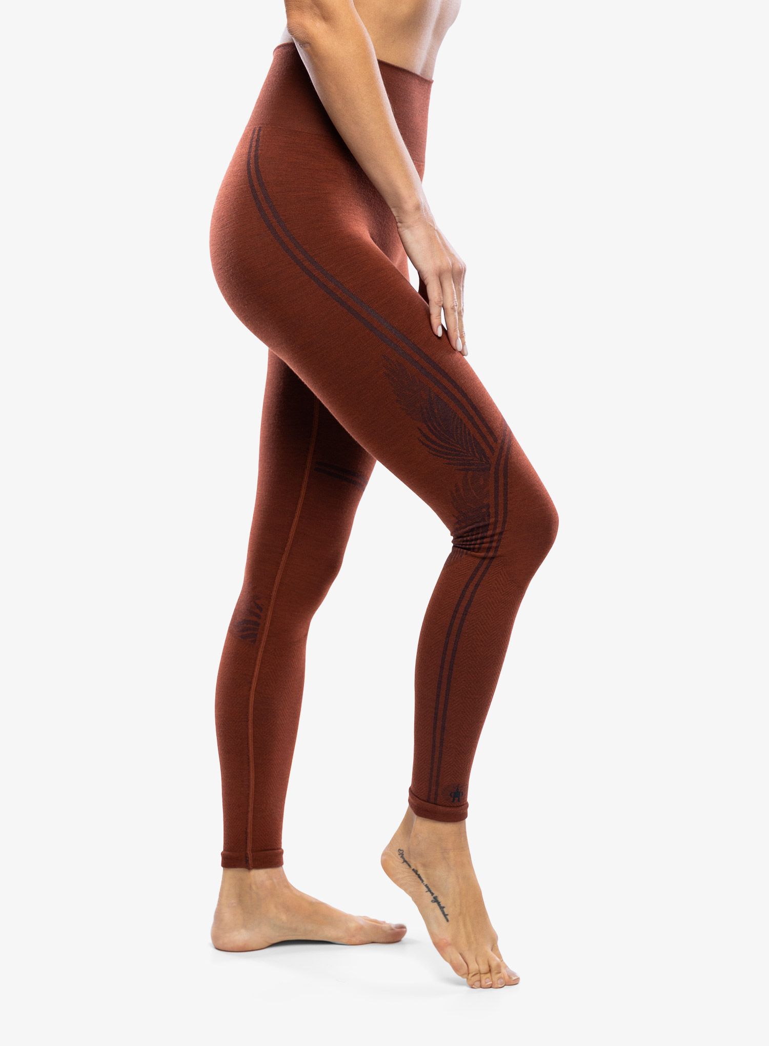 Ženske tajice Smartwool Intraknit Active Base Layer Bottom - pecan brown