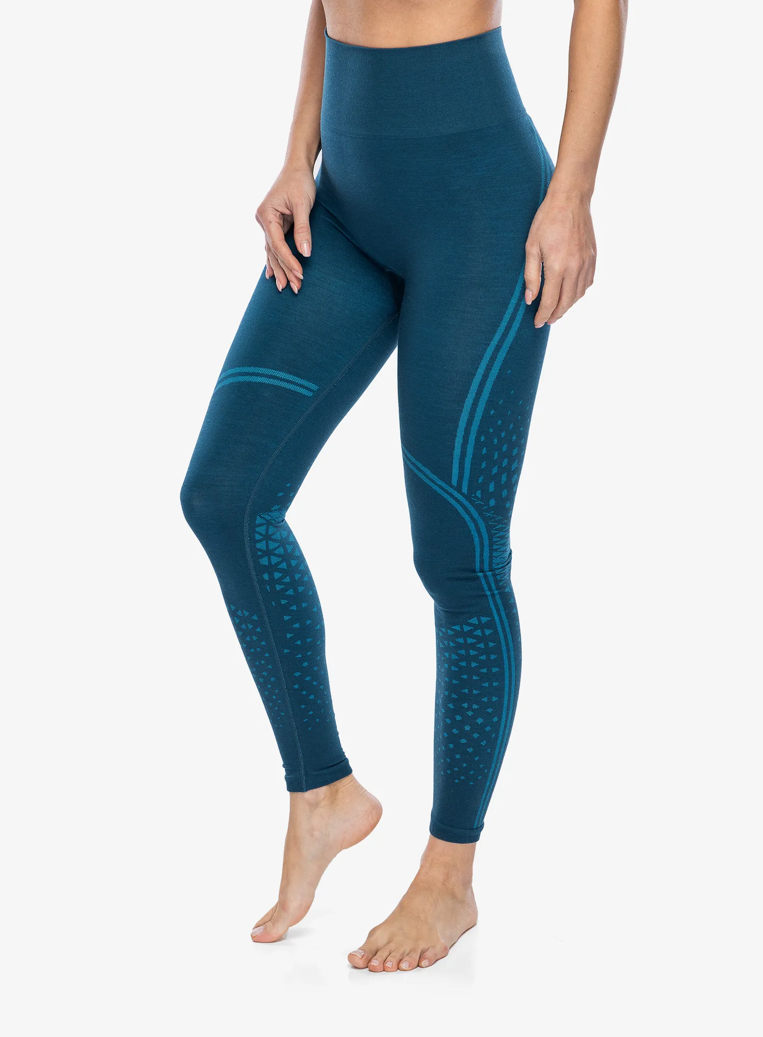 Ženske termo tajice Smartwool Intraknit Active Base Layer Bottom - twilight blue/pool blue