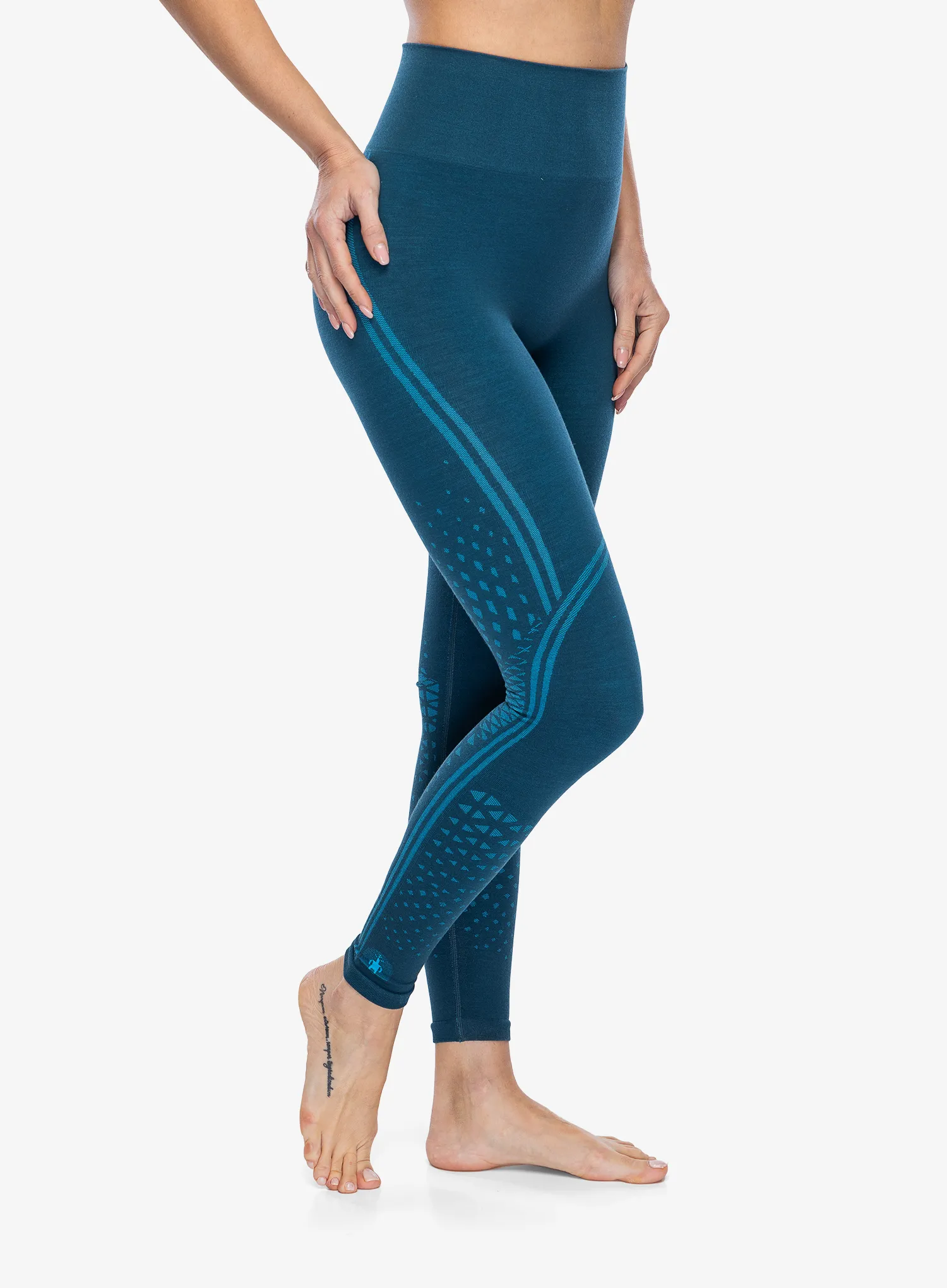 Ženske termo tajice Smartwool Intraknit Active Base Layer Bottom - twilight blue/pool blue