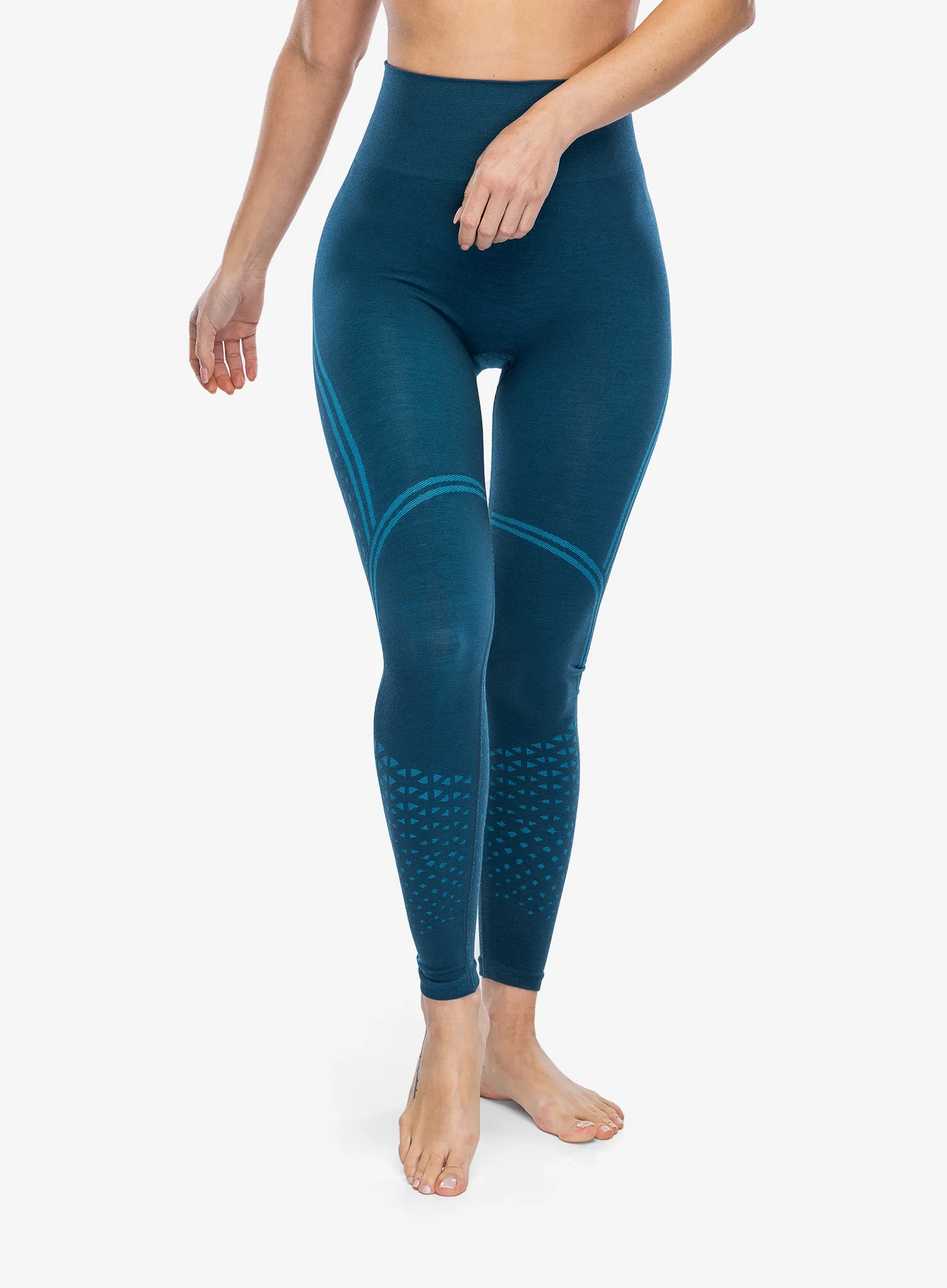 Ženske termo tajice Smartwool Intraknit Active Base Layer Bottom - twilight blue/pool blue