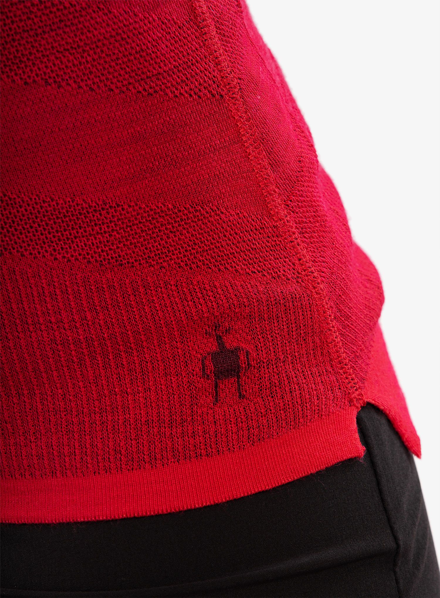 Ženska dukserica Smartwool Intraknit Thermal Merino Base Layer Pattern Crew - pomegranate