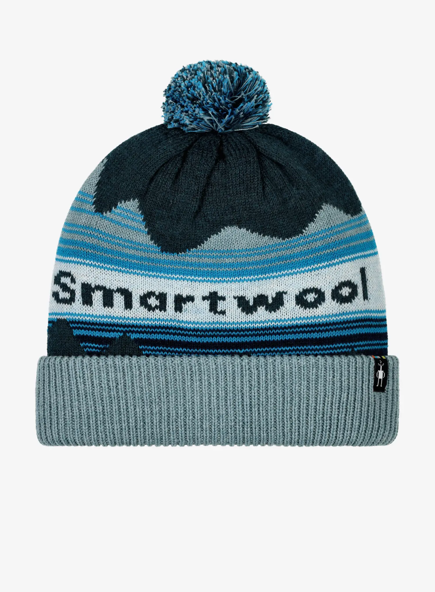 Zimska kapa Smartwool Knit Winter Pattern POM Beanie - twilight blue heather