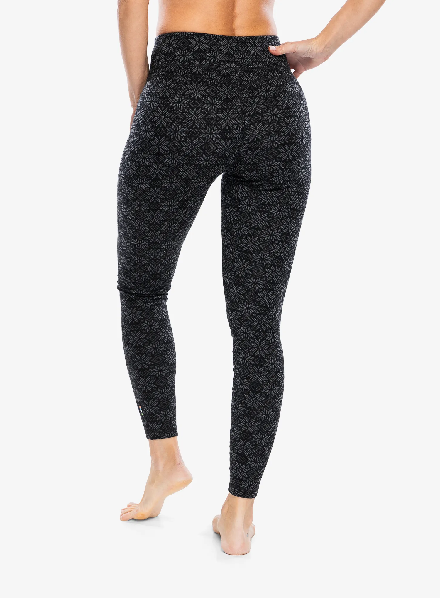 Ženske termo tajice Smartwool Merino 250 Baselayer Bottom - black digi snow