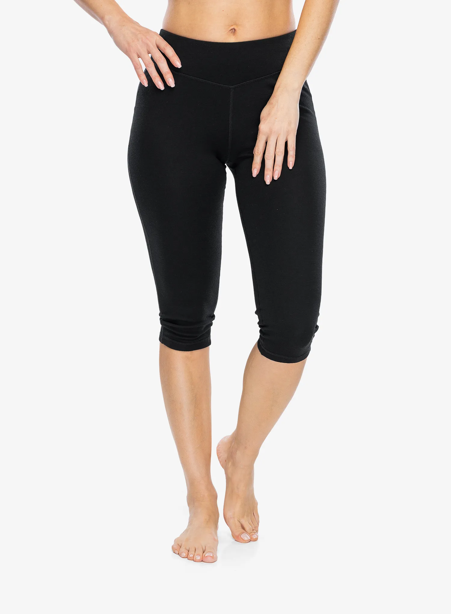 Ženske termo tajice Smartwool Merino 250 Baselayer 3/4 Bottom - black