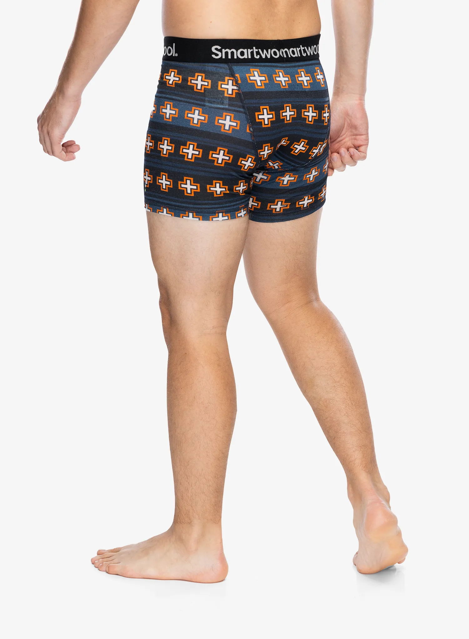 Termoaktivne bokserice Smartwool Merino Print Boxer Brief Boxed - deep navy paths crossed