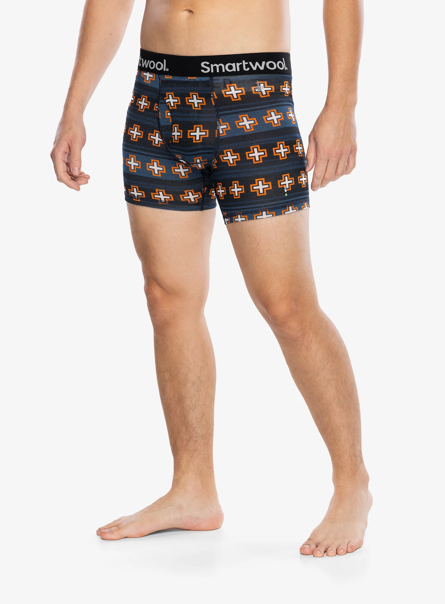 Termoaktivne bokserice Smartwool Merino Print Boxer Brief Boxed - deep navy paths crossed