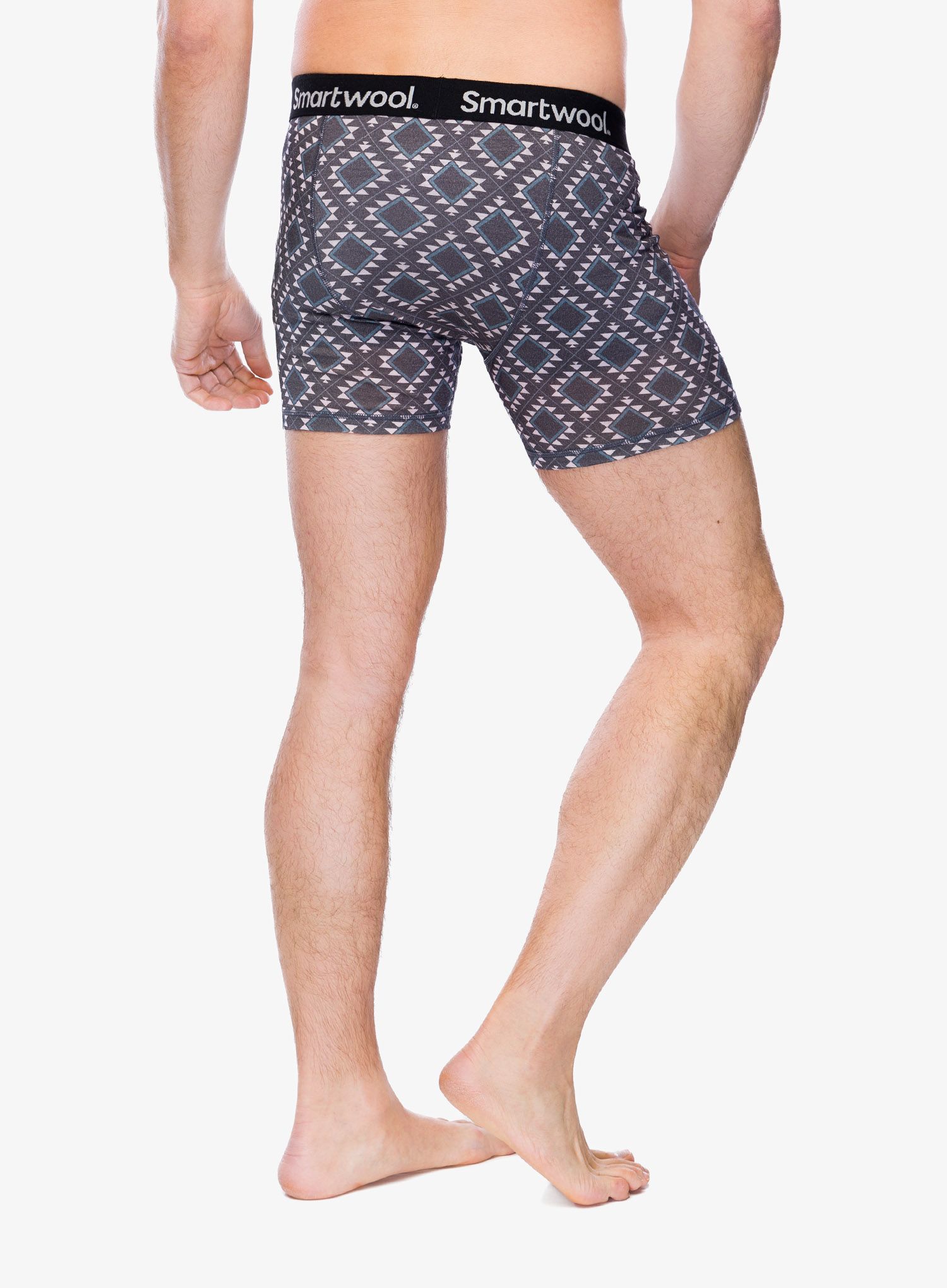 Termoaktivne bokserice Smartwool Merino Print Boxer Brief Boxed - medium gray