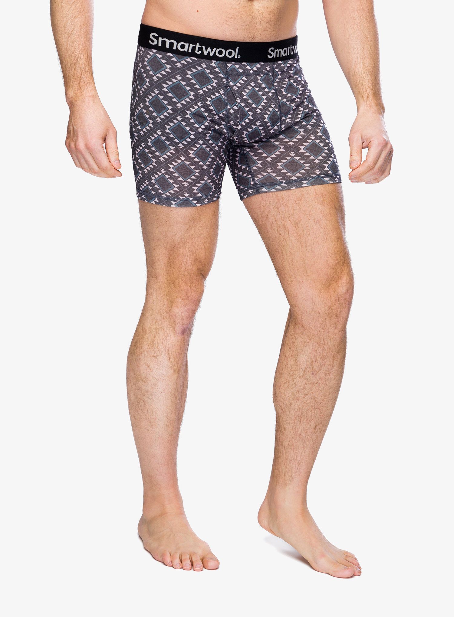 Termoaktivne bokserice Smartwool Merino Print Boxer Brief Boxed - medium gray