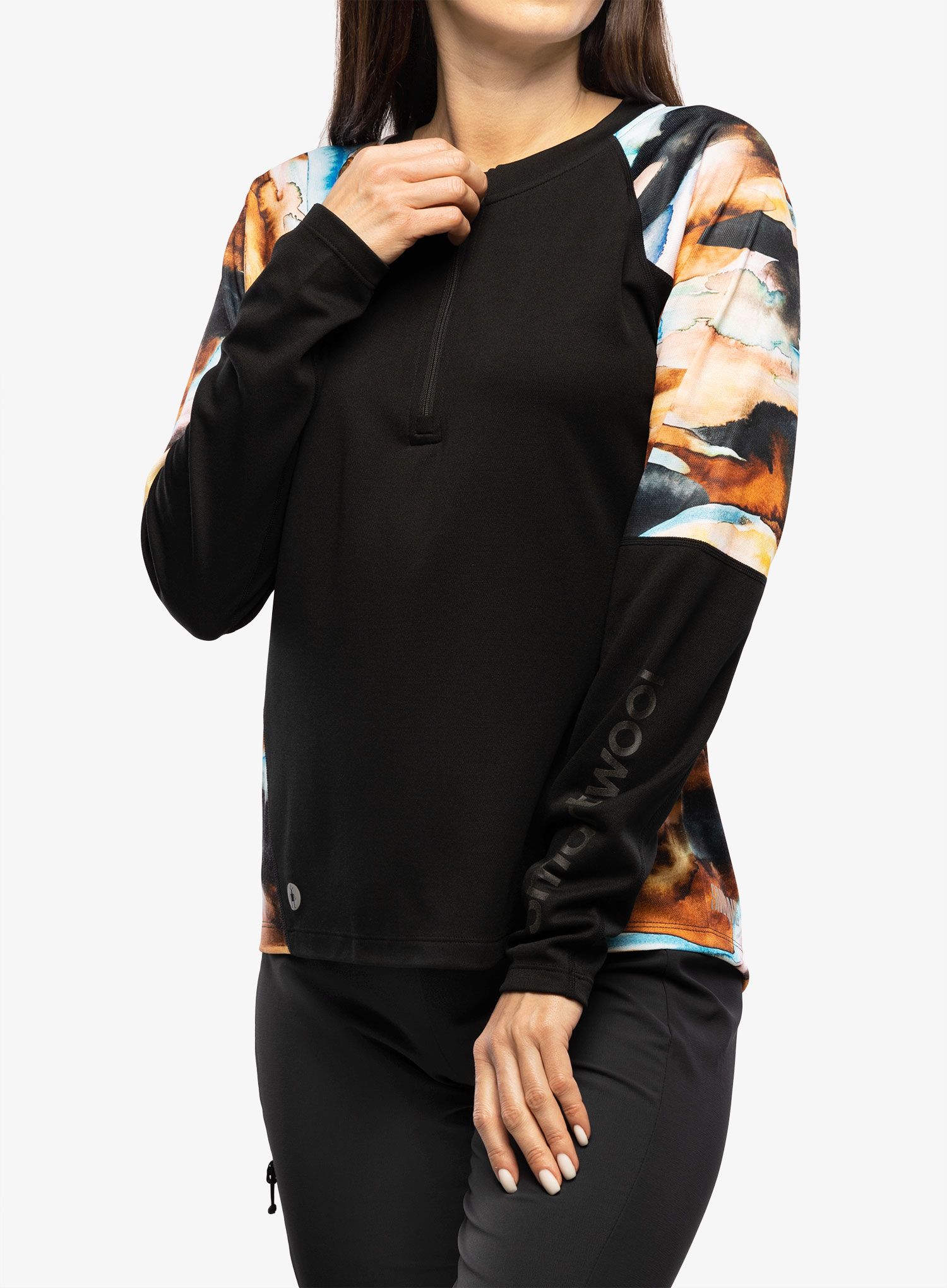 Ženska biciklistička dukserica Smartwool Mountain Bike LS Jersey - black
