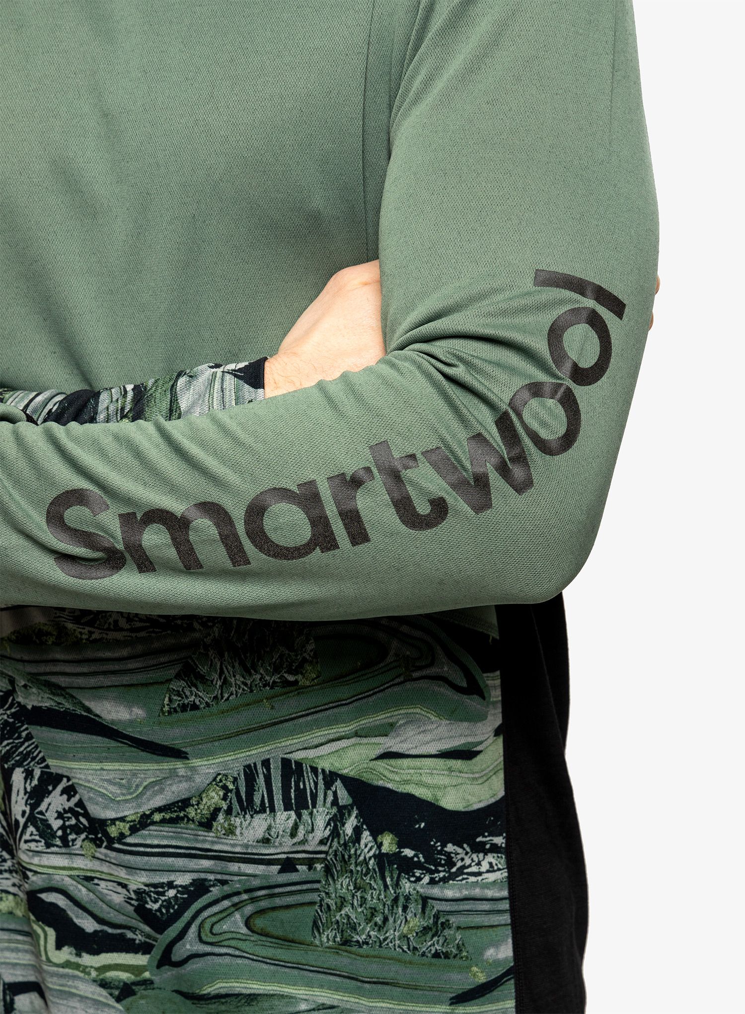 MTB dukserica Smartwool Mountain Bike LS Jersey - sage marble giants