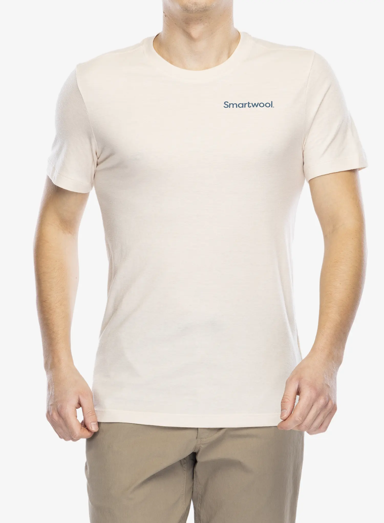Majica s tiskom Smartwool Nature's Vibes Graphic Short Sleeve Tee Slim Fit - almond