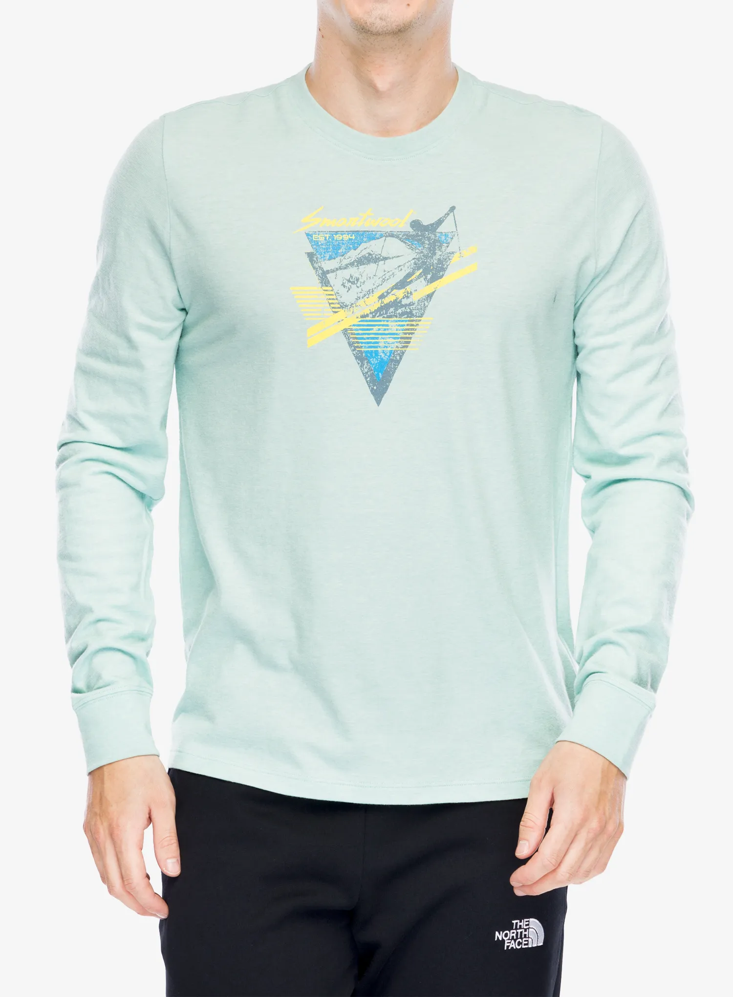 Dukserica Smartwool Original Shred Graphic Long Sleeve Tee - arctic green