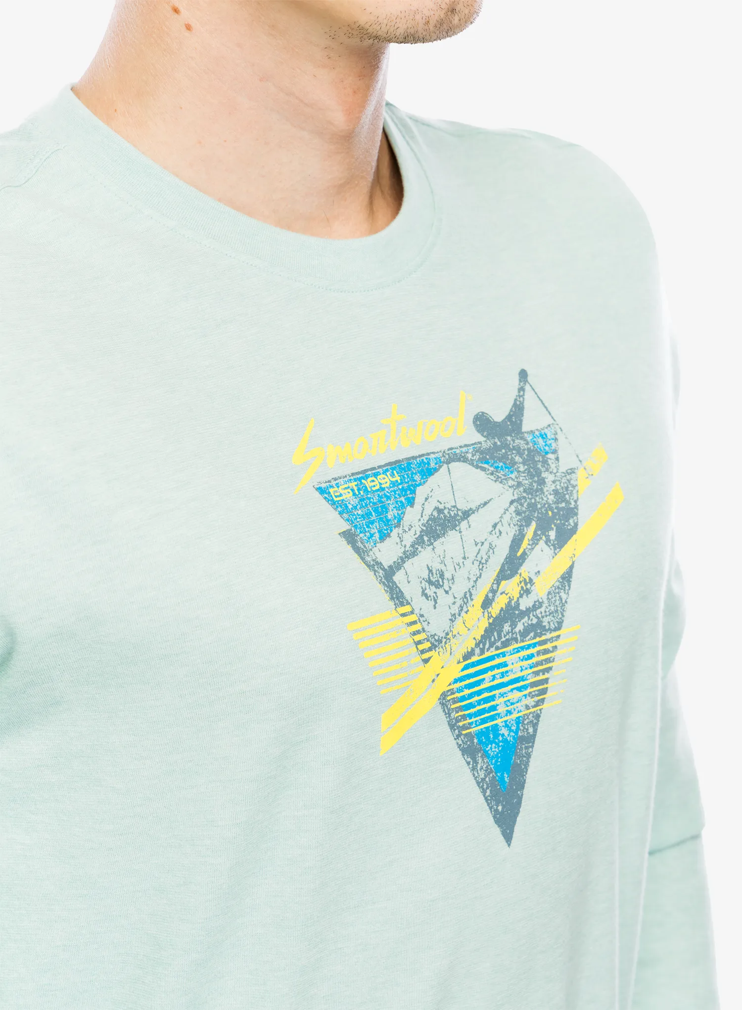 Dukserica Smartwool Original Shred Graphic Long Sleeve Tee - arctic green