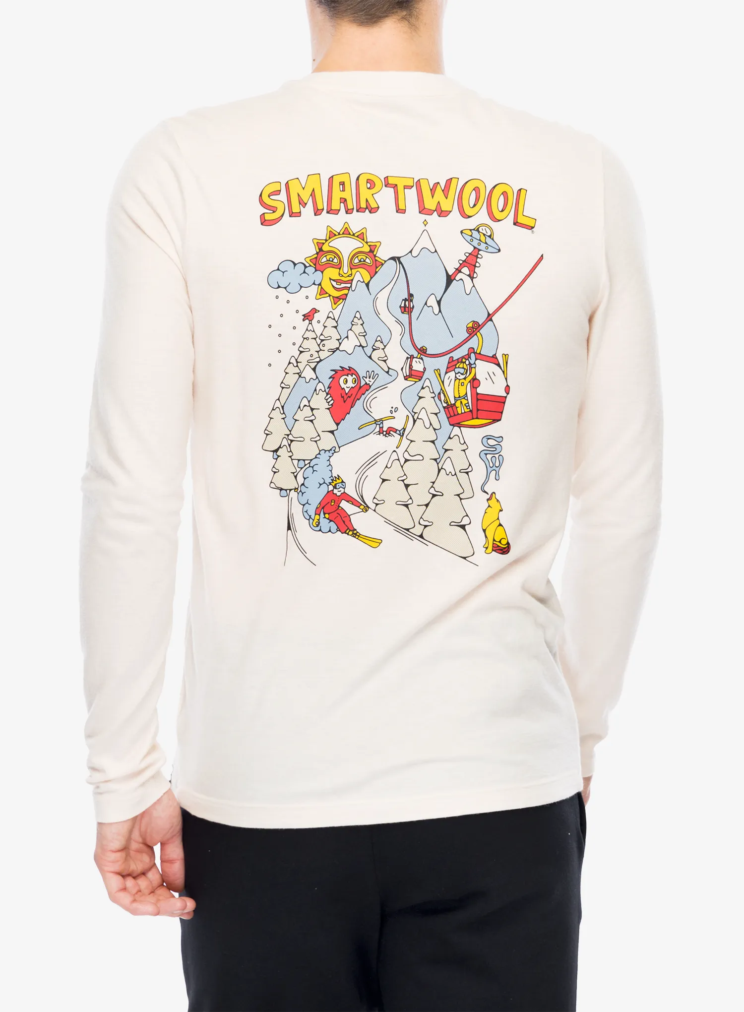 Dukserica Smartwool Ski Circus Graphic Long Sleeve Tee Slim Fit - almond
