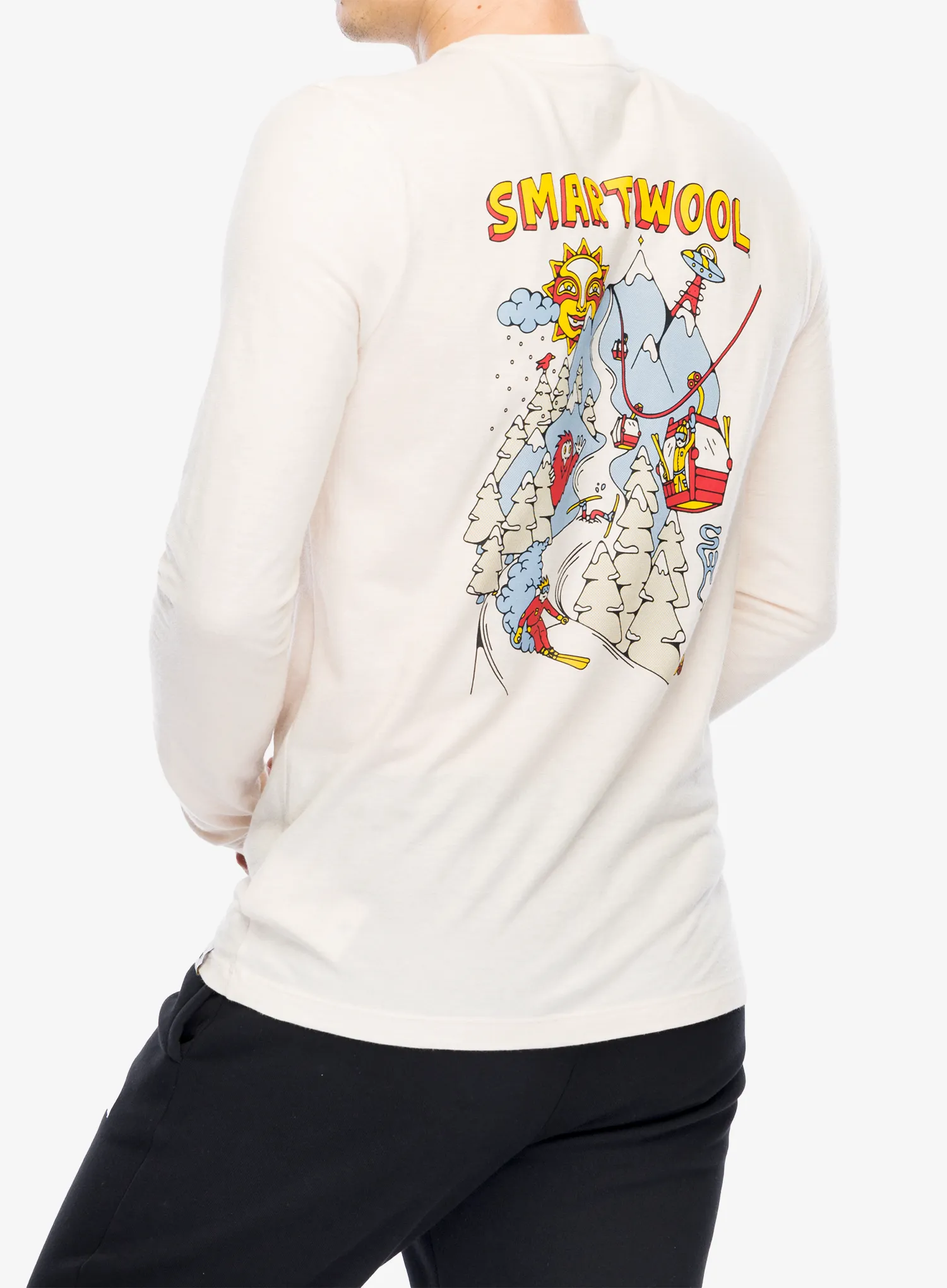 Dukserica Smartwool Ski Circus Graphic Long Sleeve Tee Slim Fit - almond