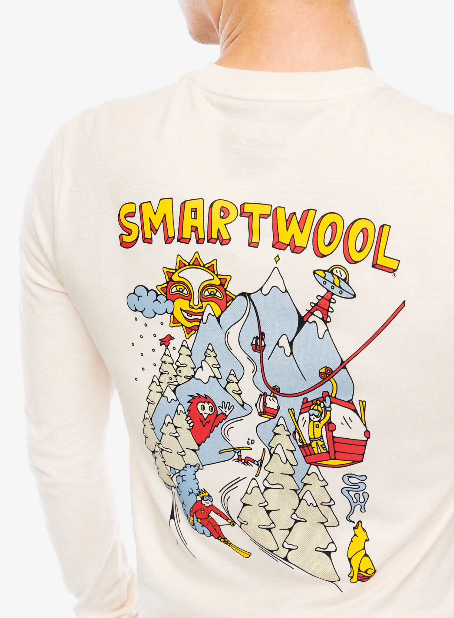 Dukserica Smartwool Ski Circus Graphic Long Sleeve Tee Slim Fit - almond